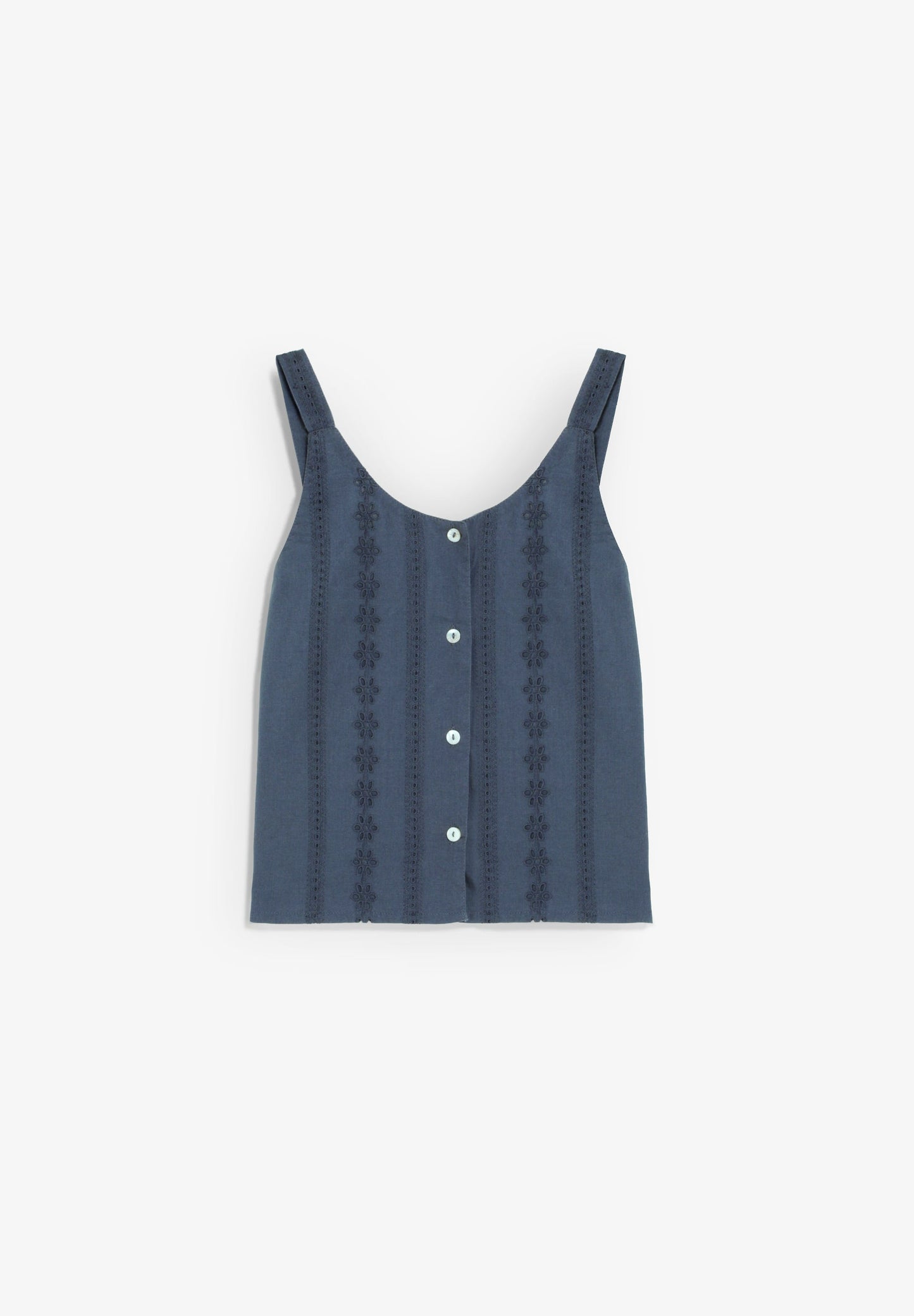 TOP DE ALGODÃO COM BORDADOS