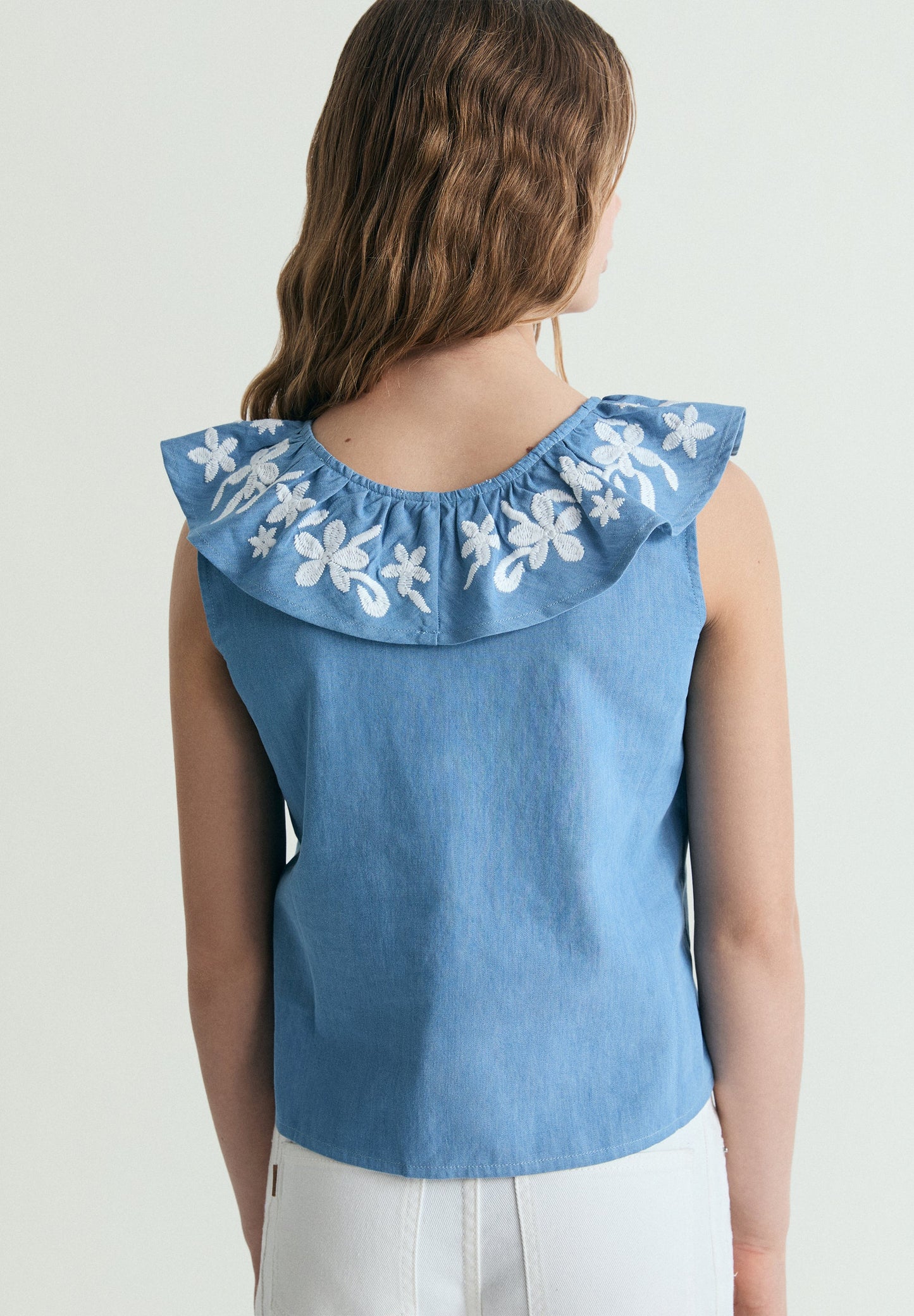 BLUSA DENIM BORDADOS