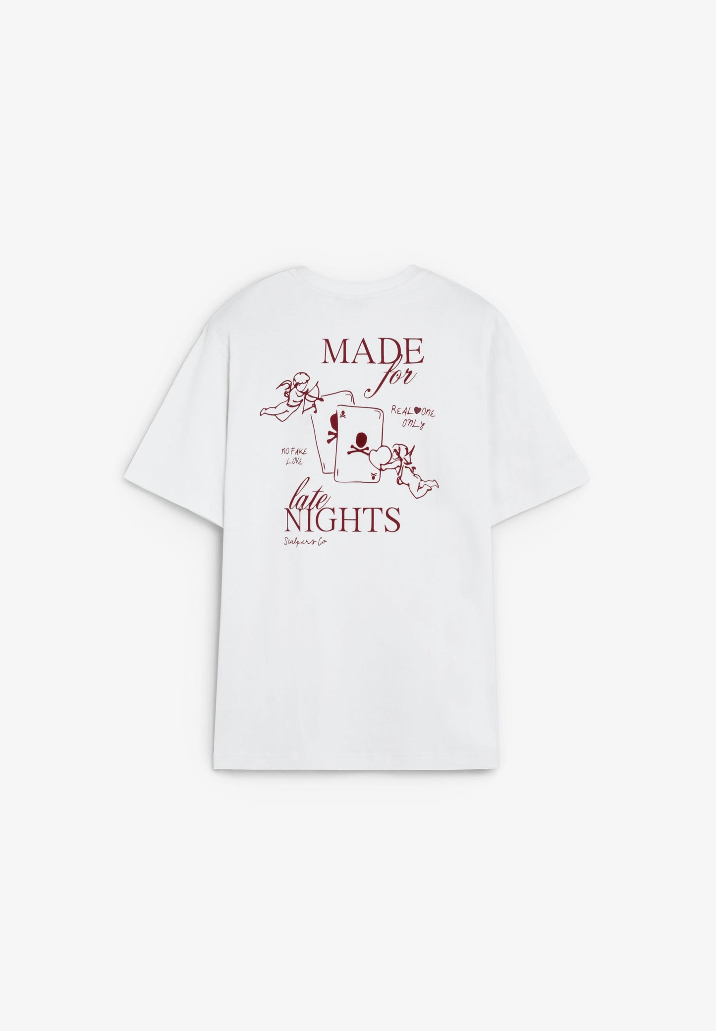 T-SHIRT COM PADRÃO MADE FOR LATE NIGHTS