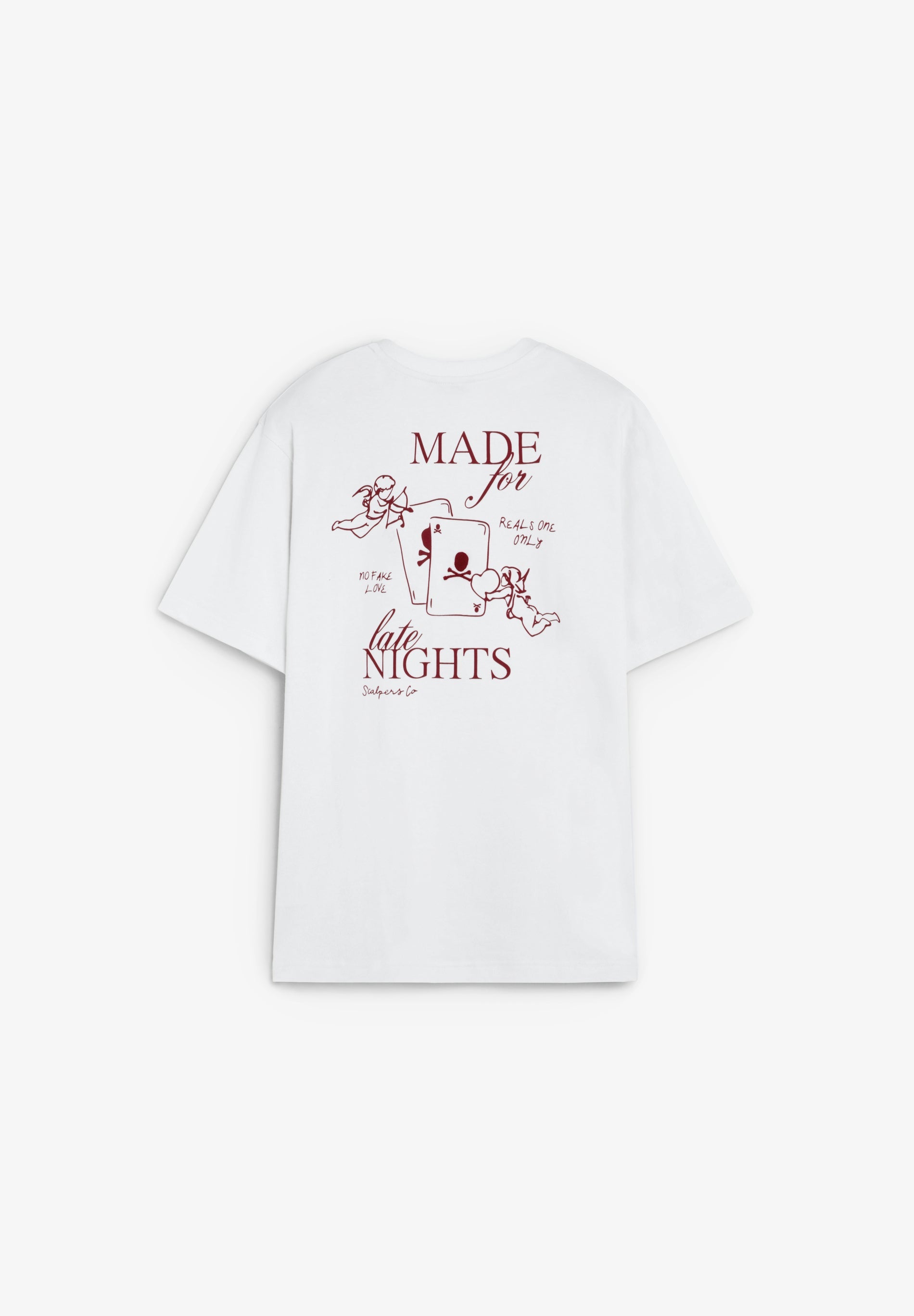 T-SHIRT COM PADRÃO MADE FOR LATE NIGHTS
