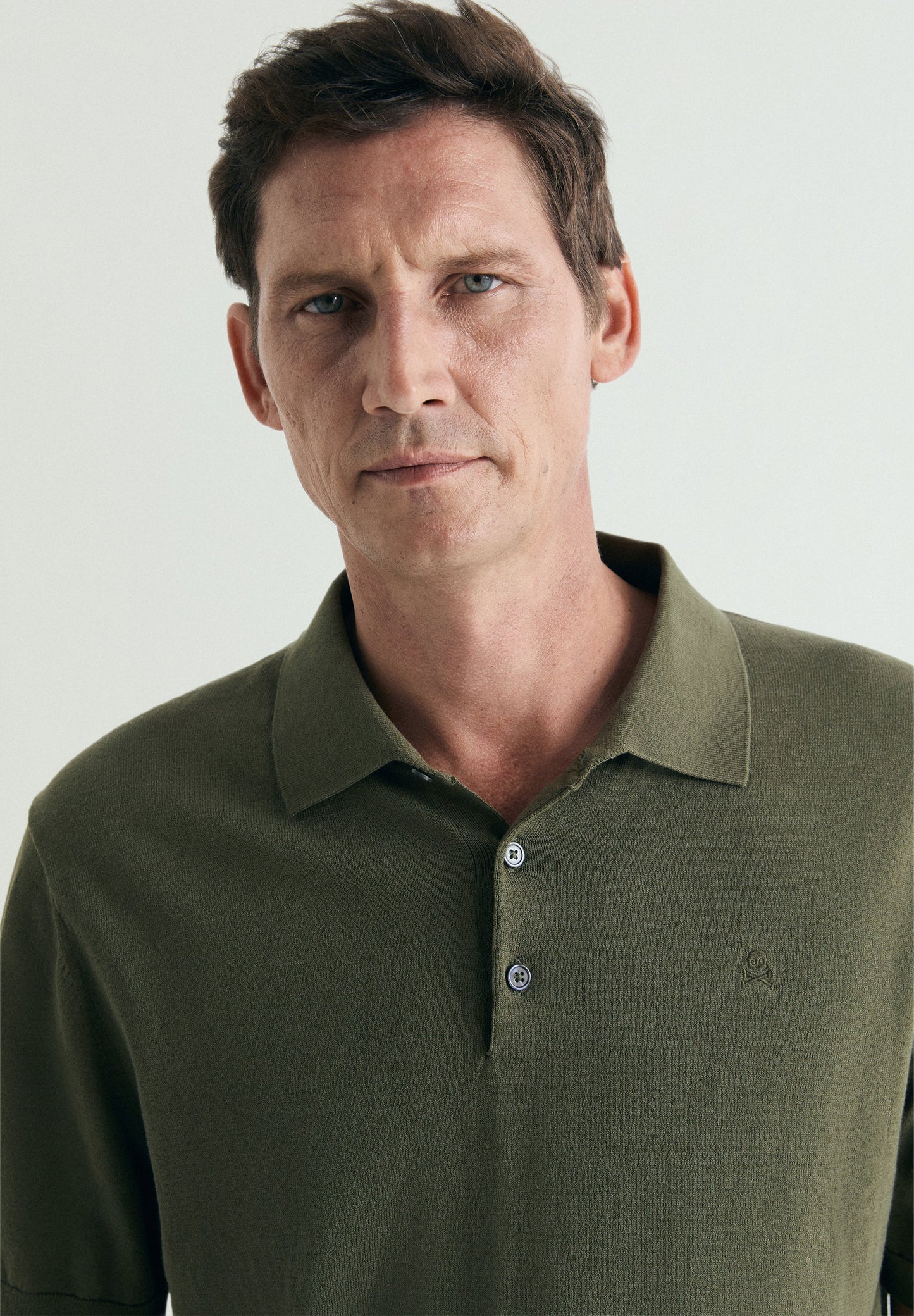 CAMISA POLO EM TRICOT COM SKULL