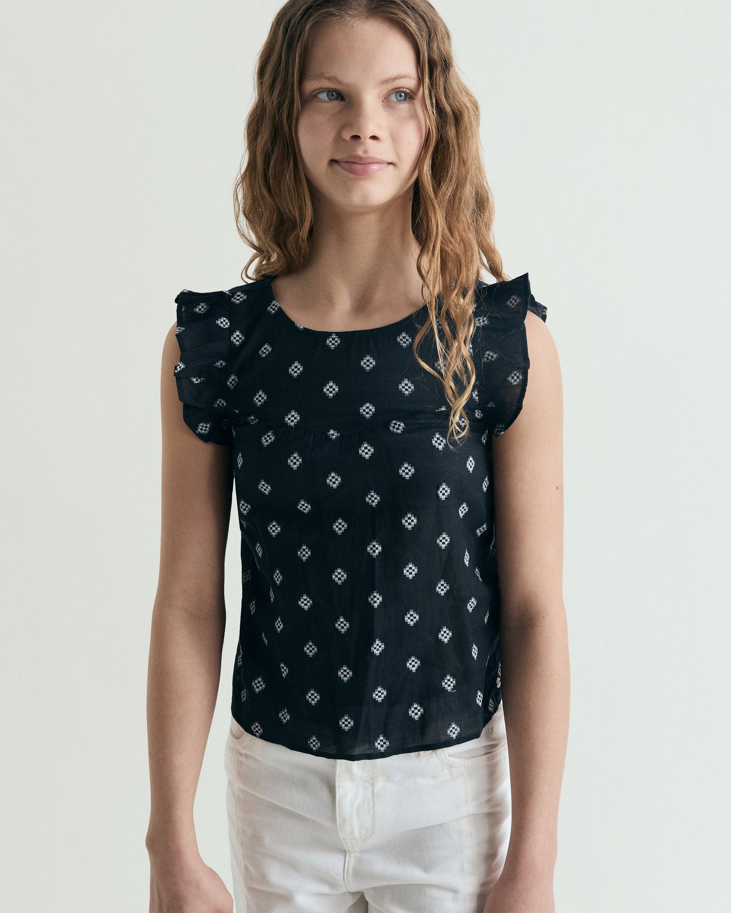 BLUSA JACQUARD DE MANGA CAVA