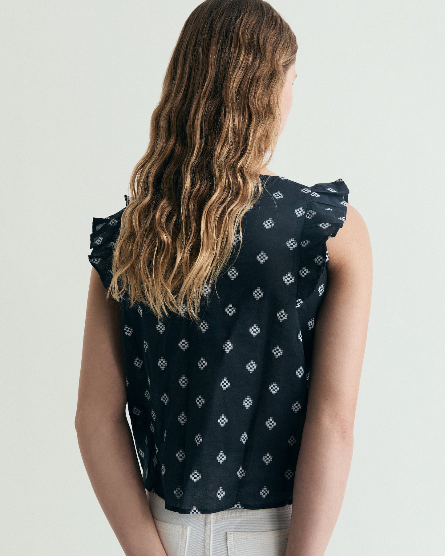 BLUSA JACQUARD DE MANGA CAVA