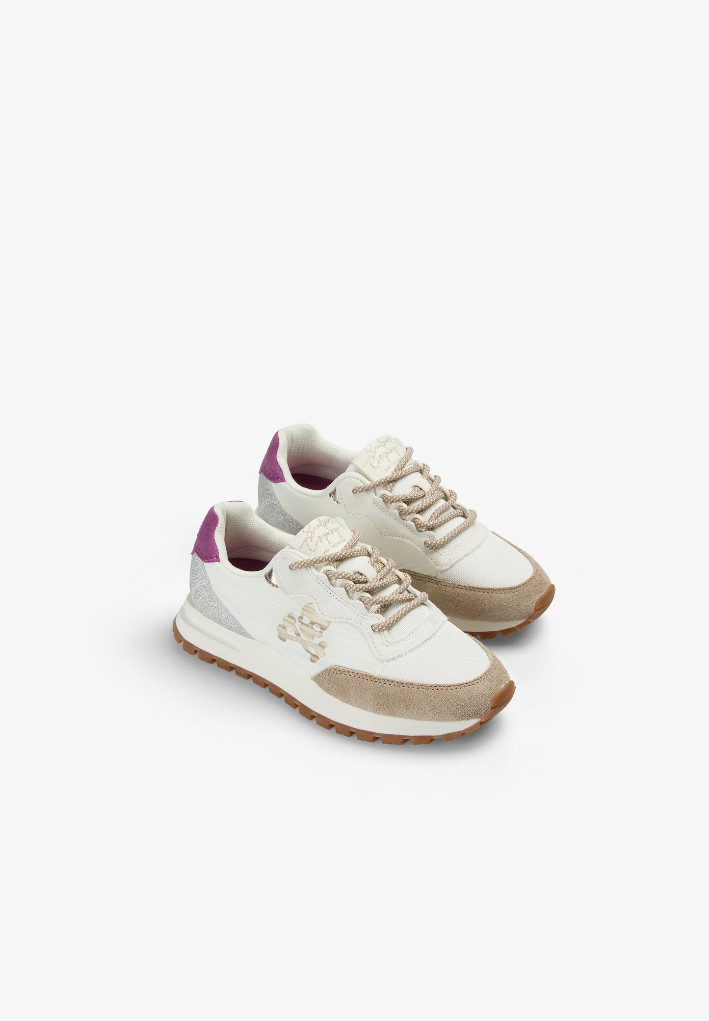 SAPATILHAS EM CROUTE EM CONTRASTE