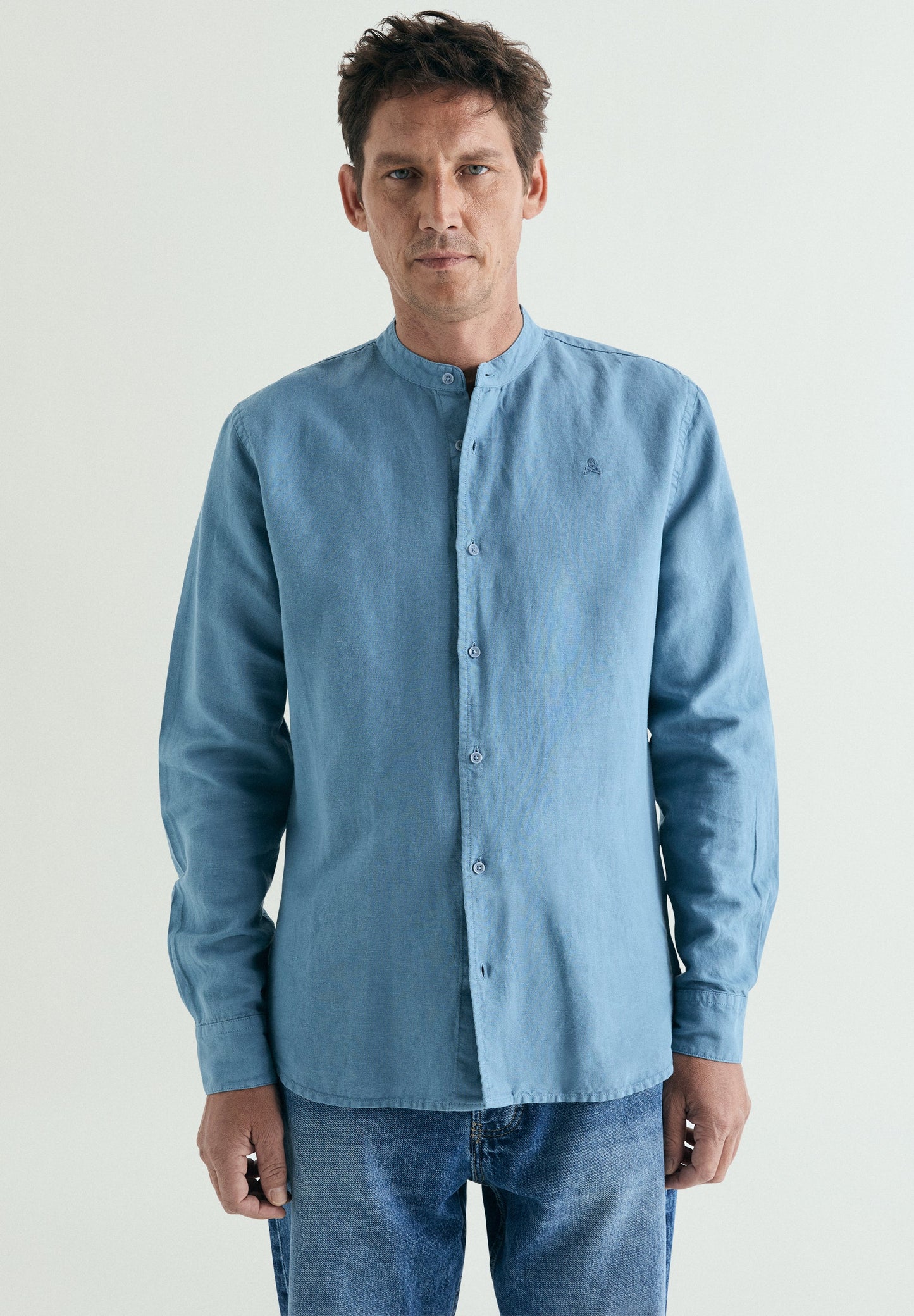 CAMISA DE LINHO GOLA MAO
