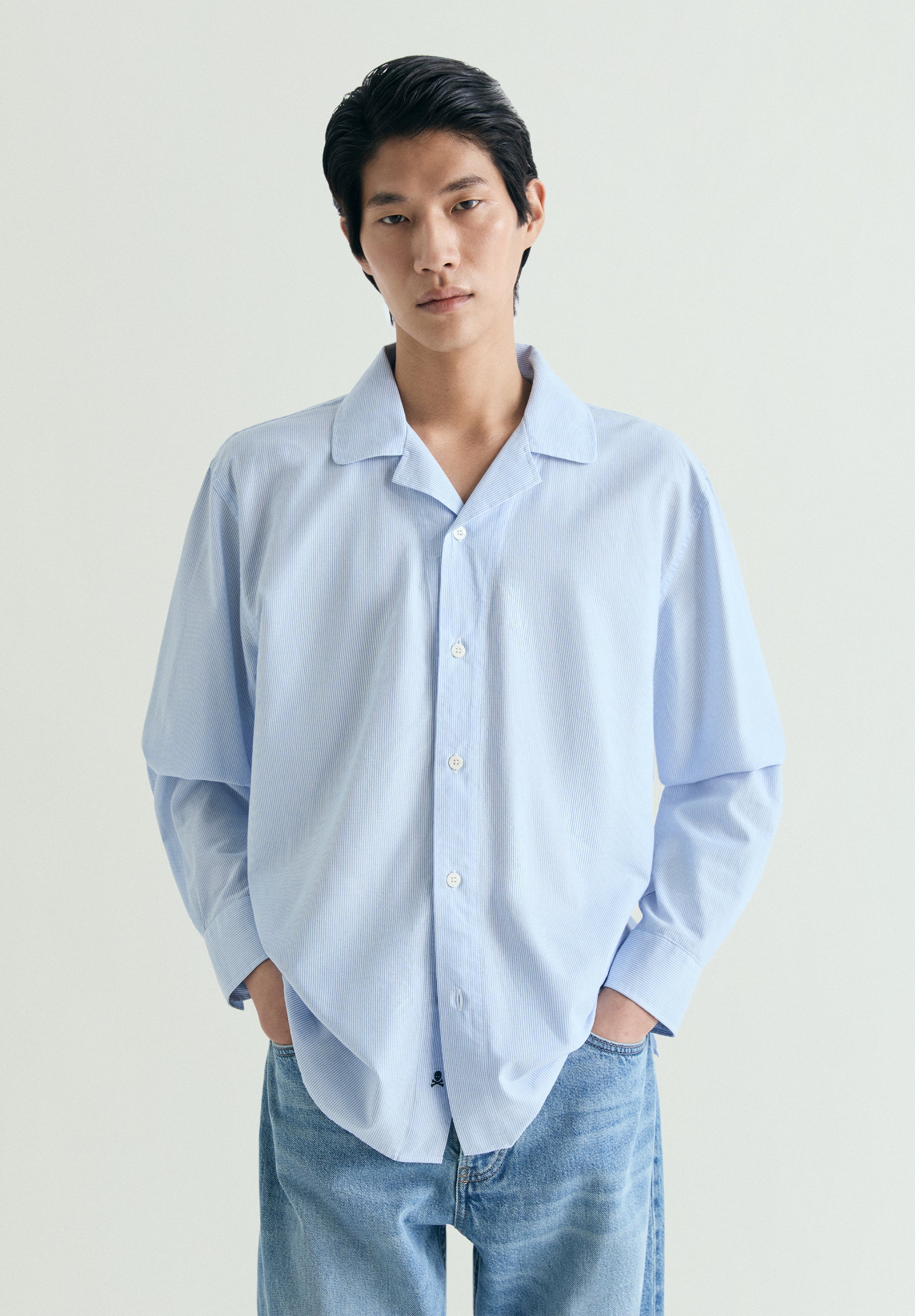 CAMISA OXFORD ÀS RISCAS