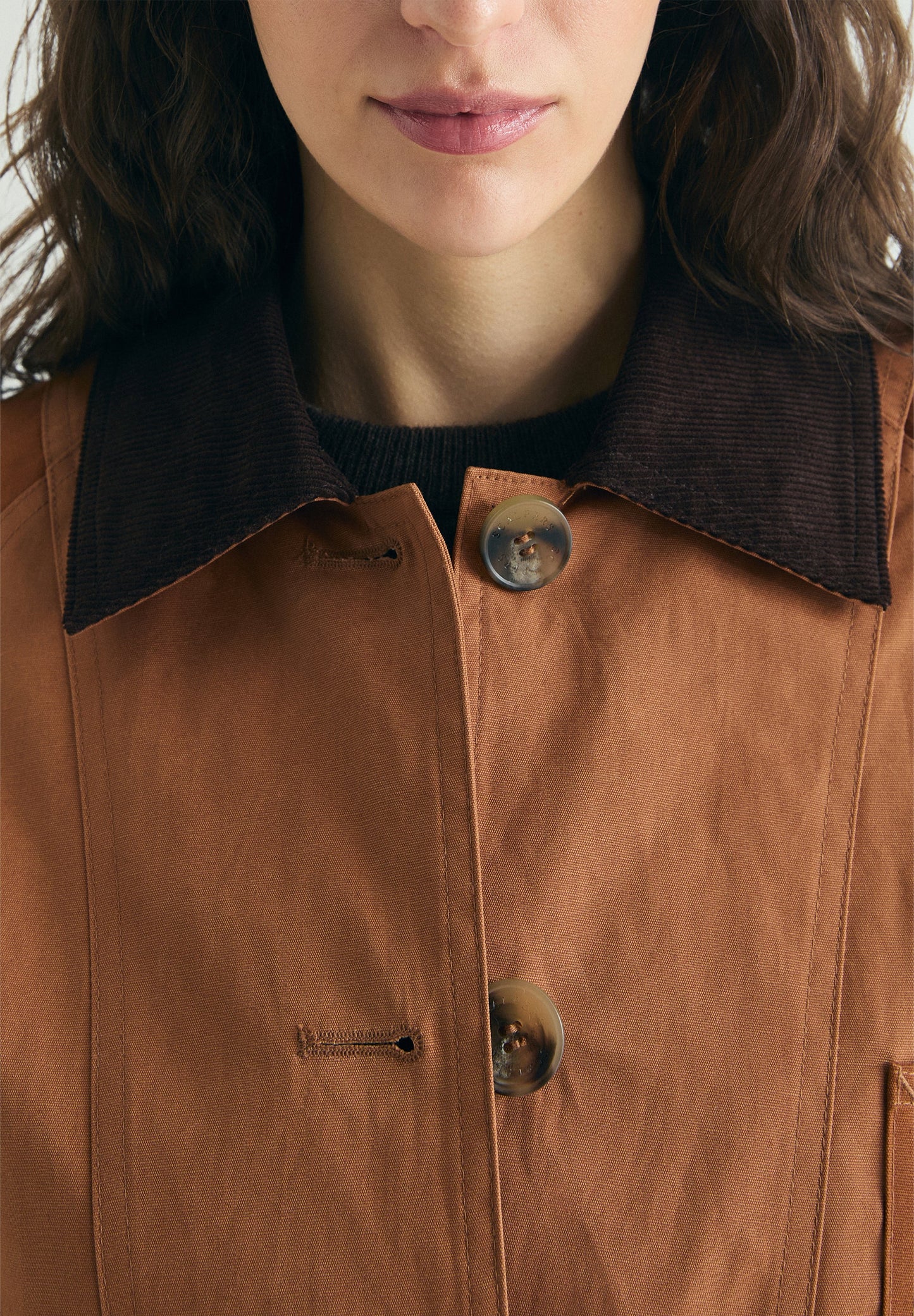 CARDIGAN ENCERADO BICOLOR