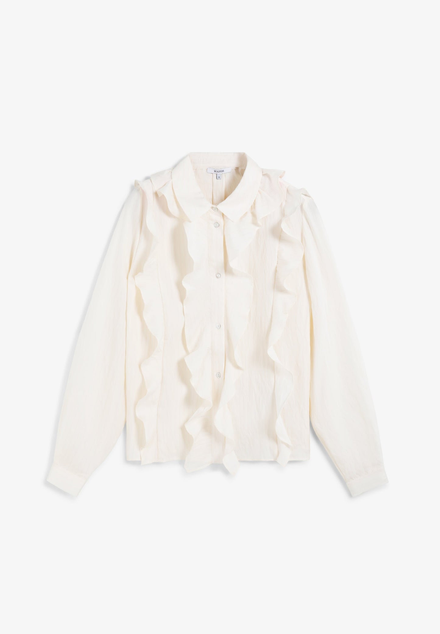 BLUSA DE ALGODÃO COM FOLHOS
