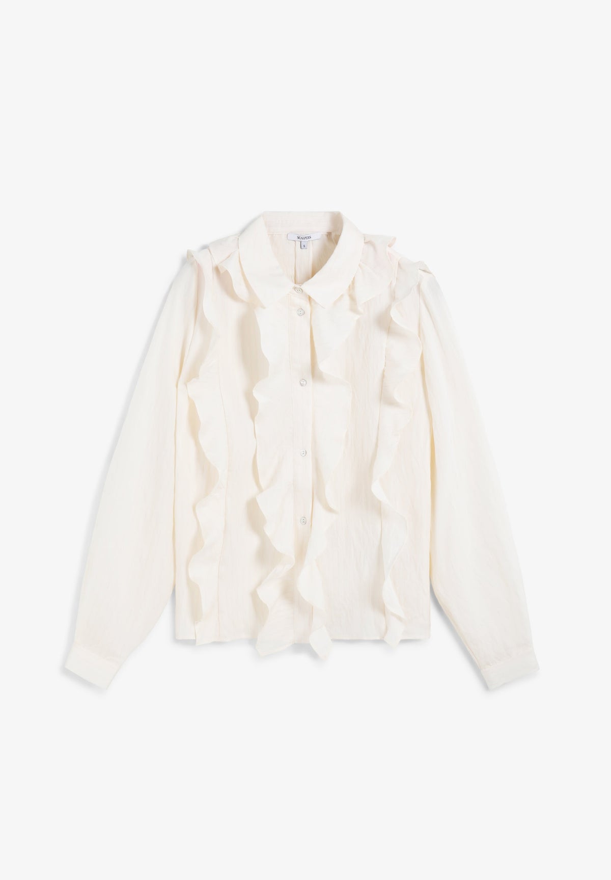 BLUSA DE ALGODÃO COM FOLHOS
