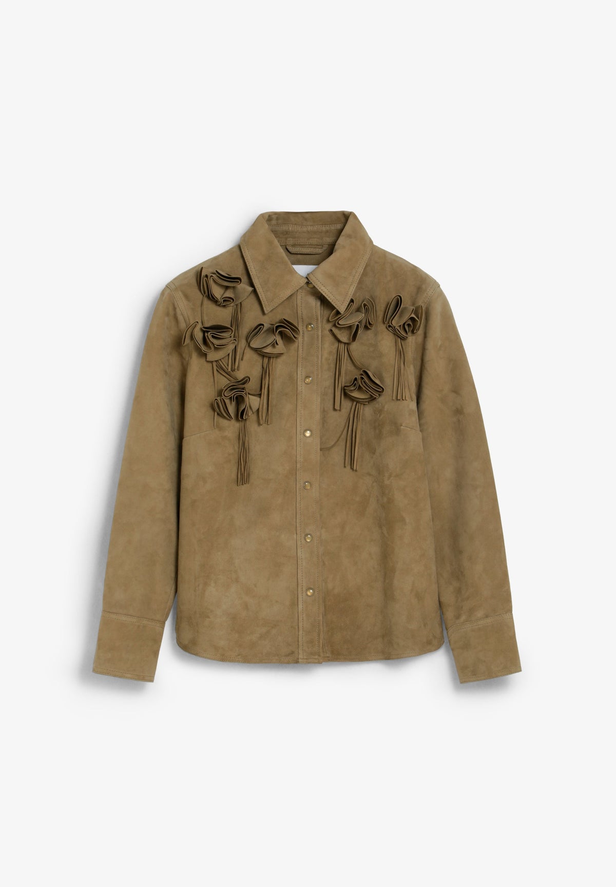 CAMISA DE CAMURÇA COM FLORES