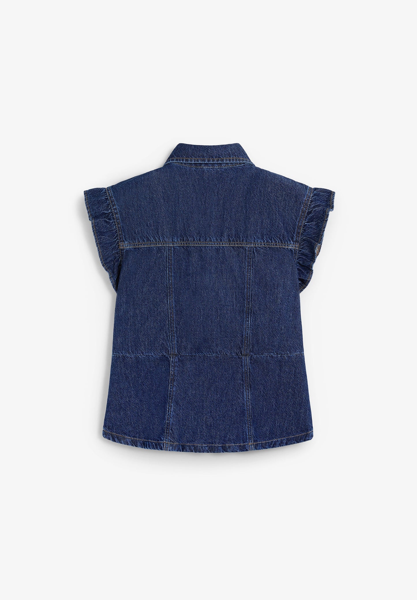 CAMISA DENIM COM MANGA COM FOLHO