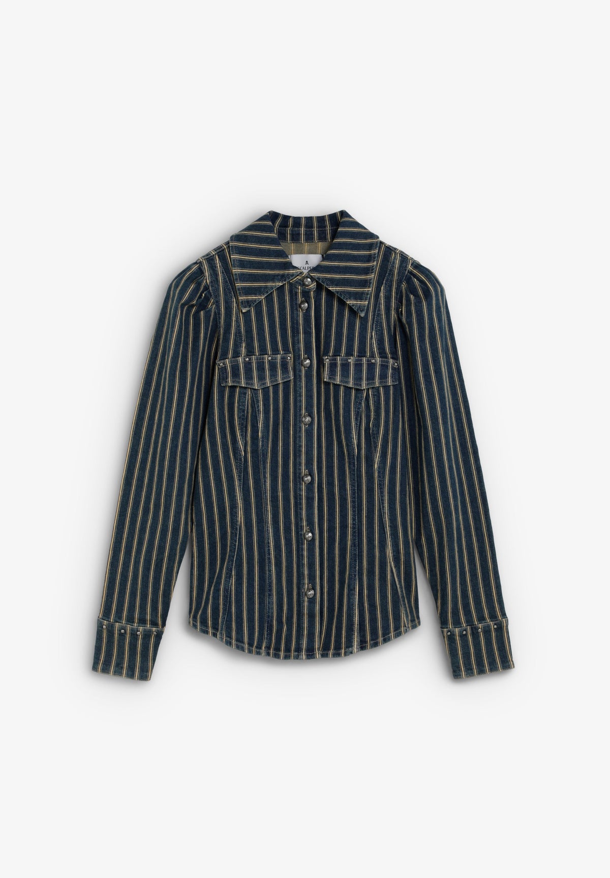 CAMISA DENIM ÀS RISCAS