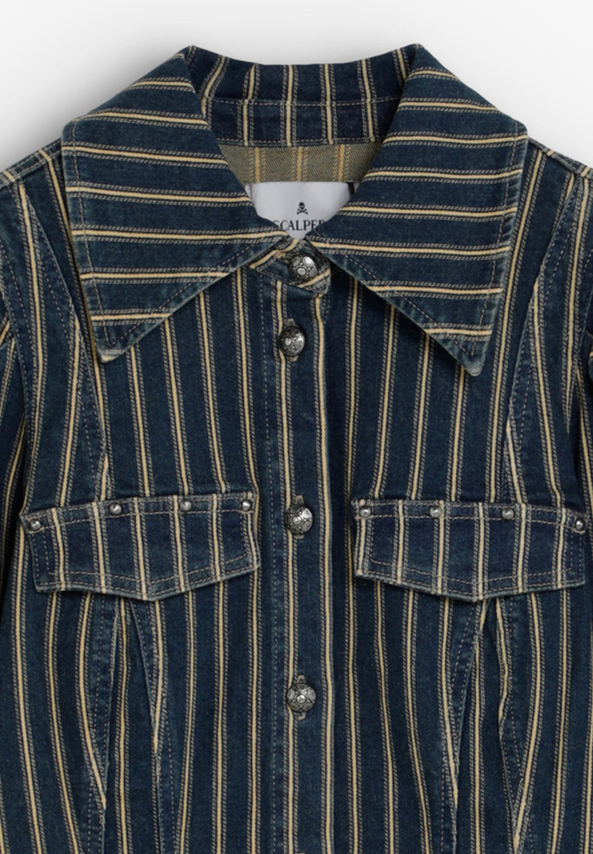 CAMISA DENIM ÀS RISCAS