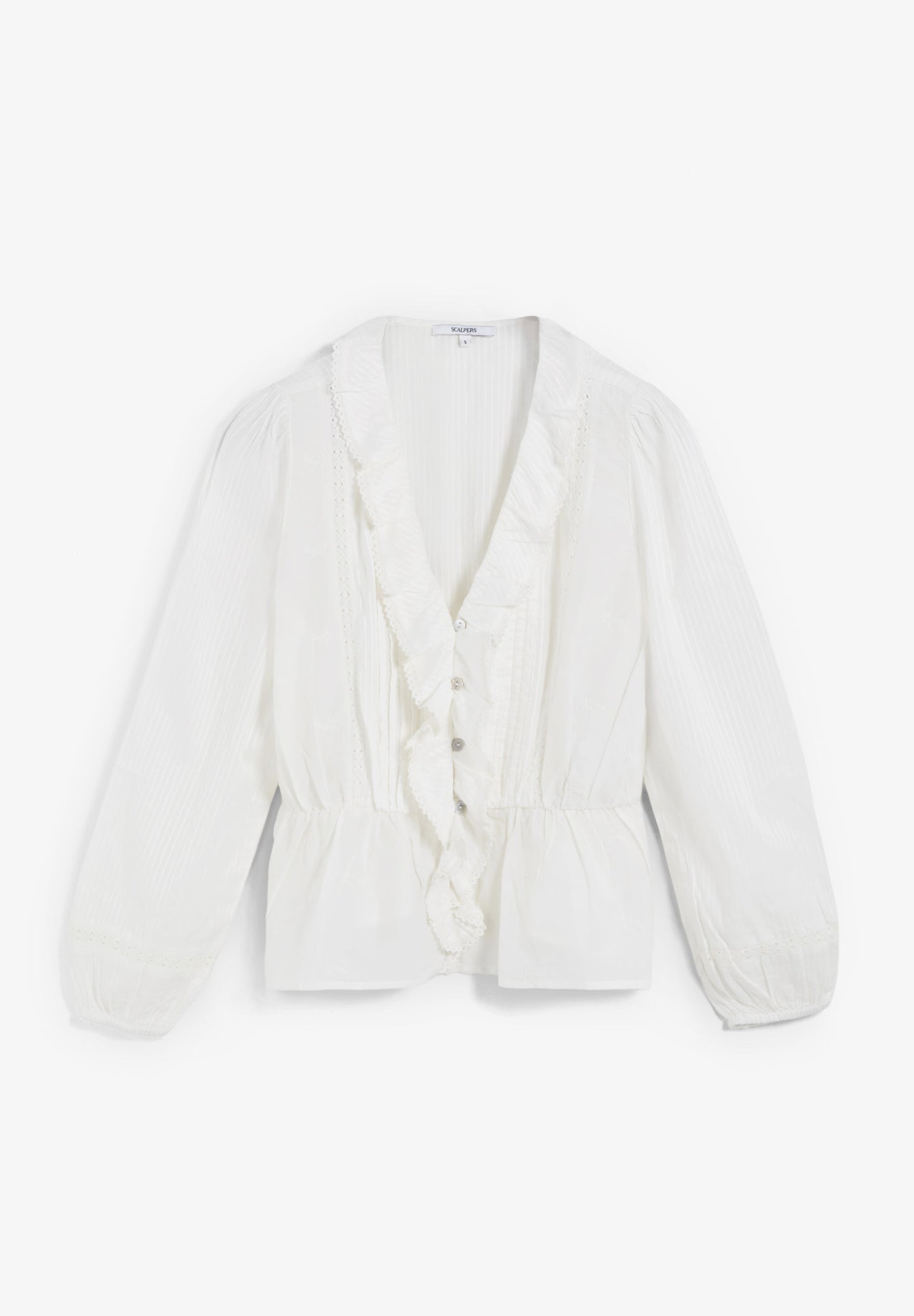 BLUSA FRANZIDA COM FOLHOS