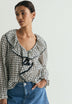 BLUSA DE ALGODÃO XADREZ COM FOLHO