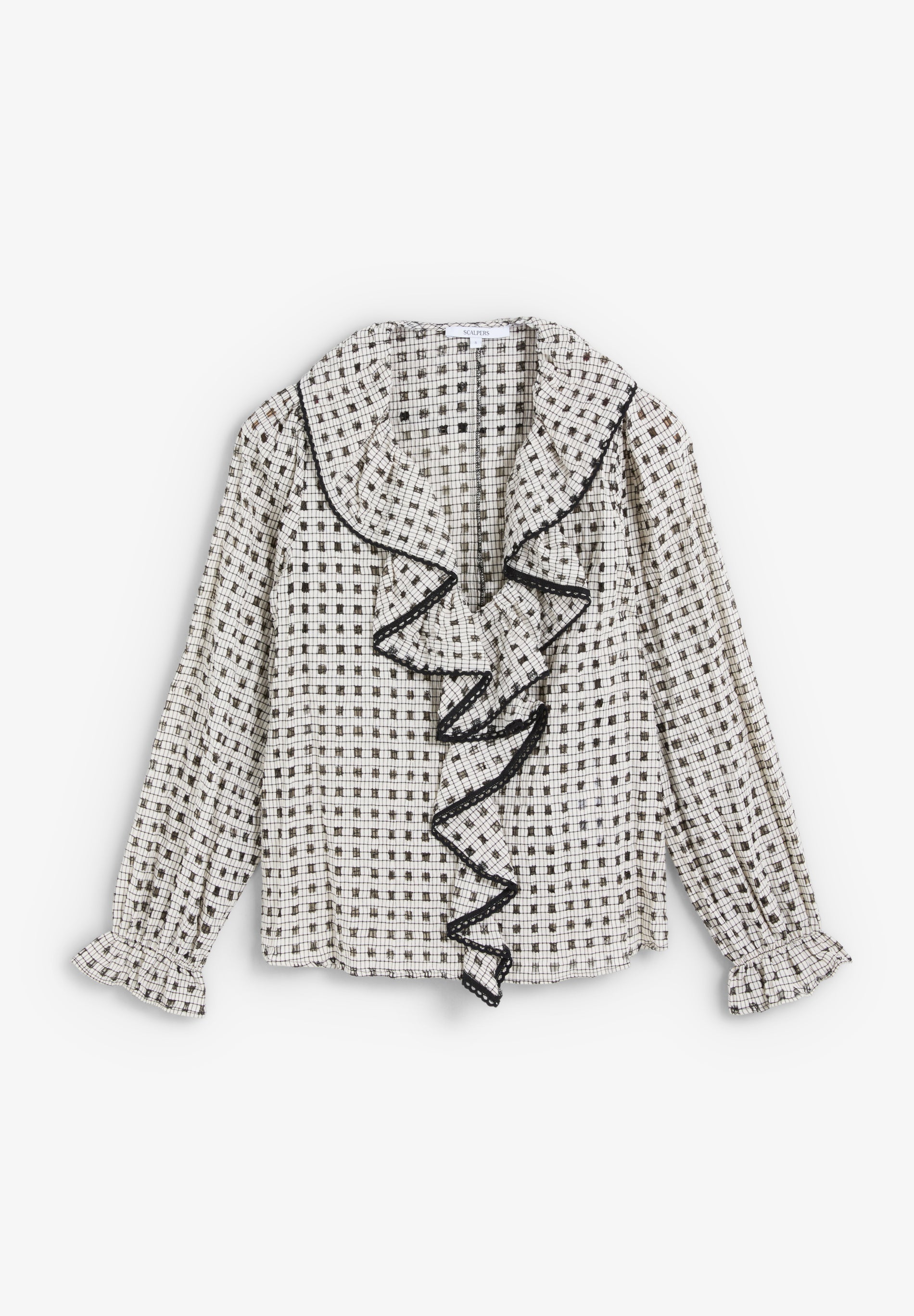 BLUSA DE ALGODÃO XADREZ COM FOLHO