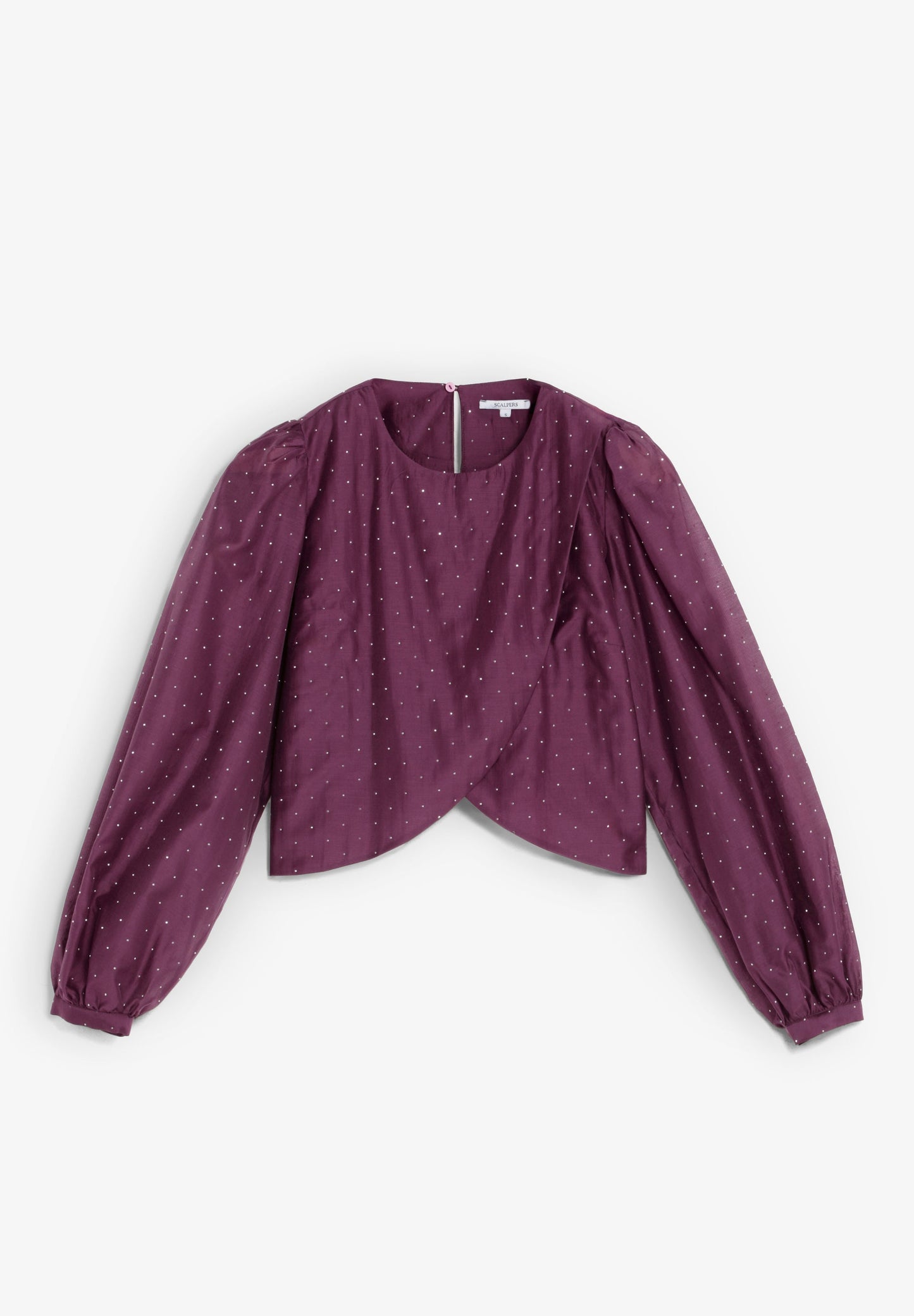 BLUSA ACETINADA COM STRASS