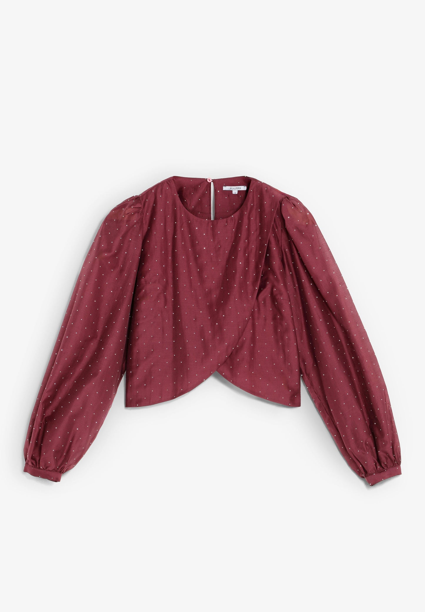 BLUSA ACETINADA COM STRASS