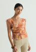 BLUSA COM FRANZIDOS FLORAL