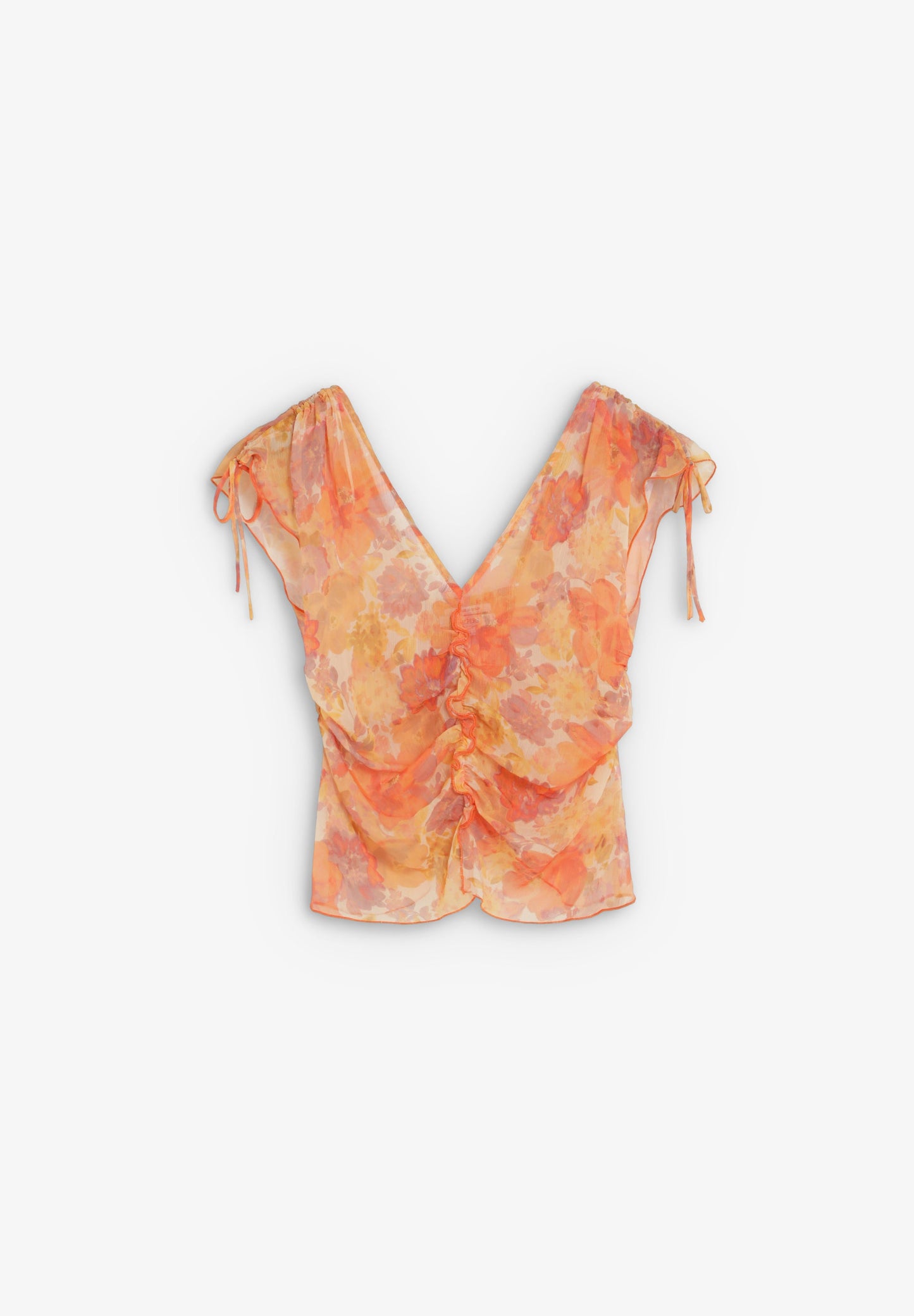 BLUSA COM FRANZIDOS FLORAL