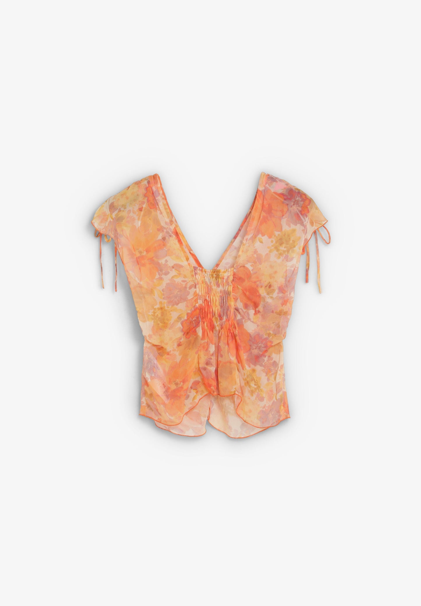 BLUSA COM FRANZIDOS FLORAL