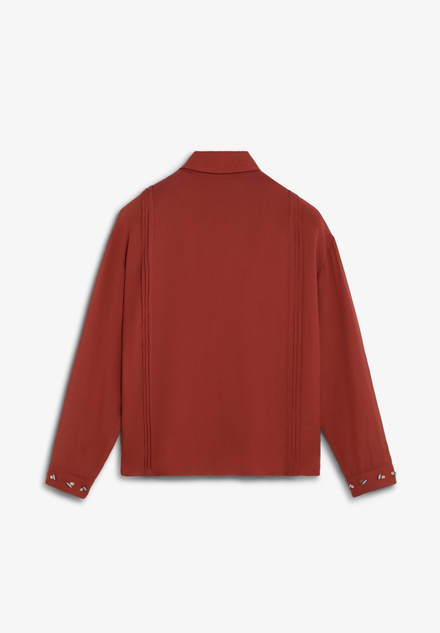 BLUSA DE VISCOSE COM PORMENOR DE APLIQUES