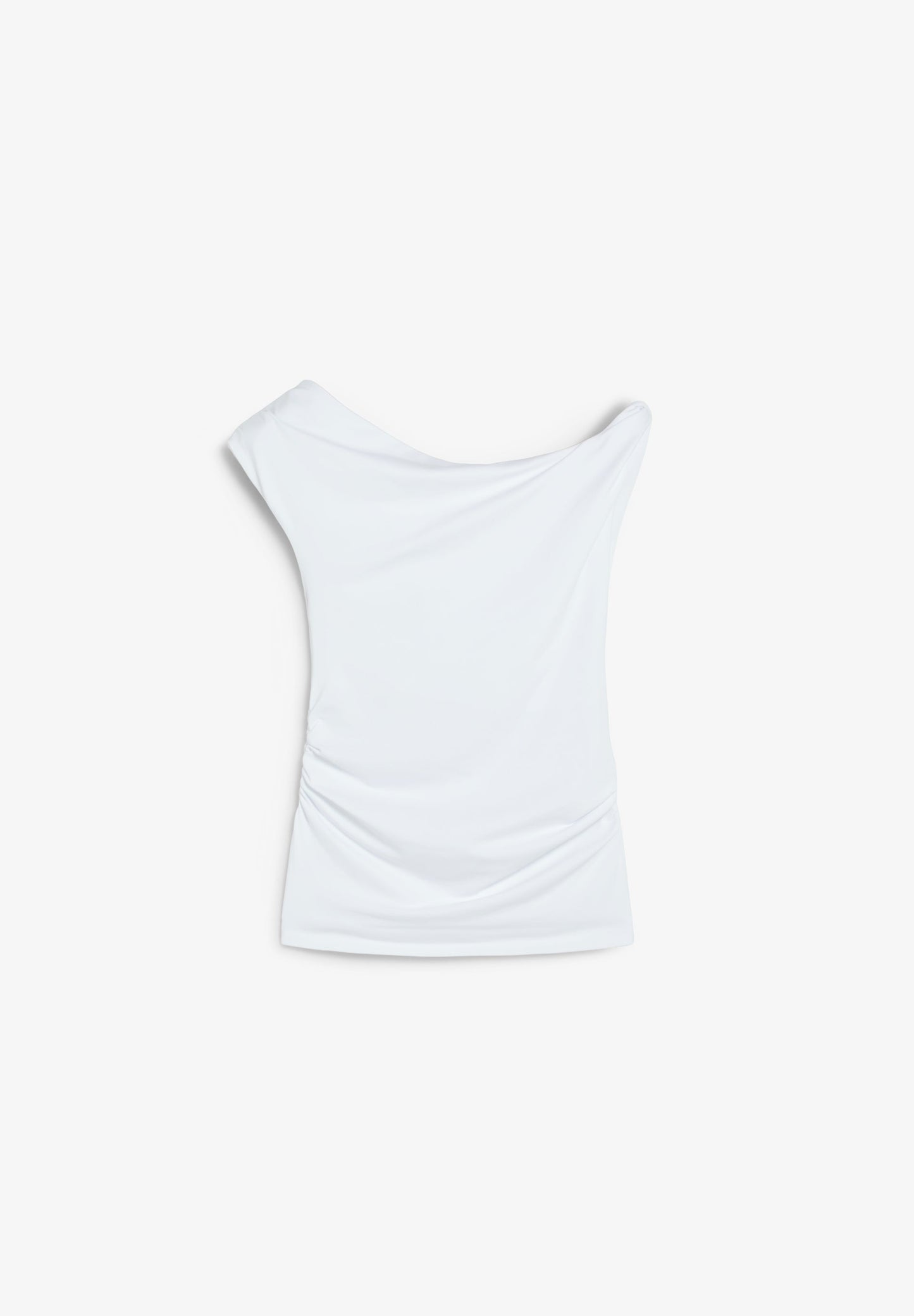 T-SHIRT DRAPEADA ASSIMÉTRICA