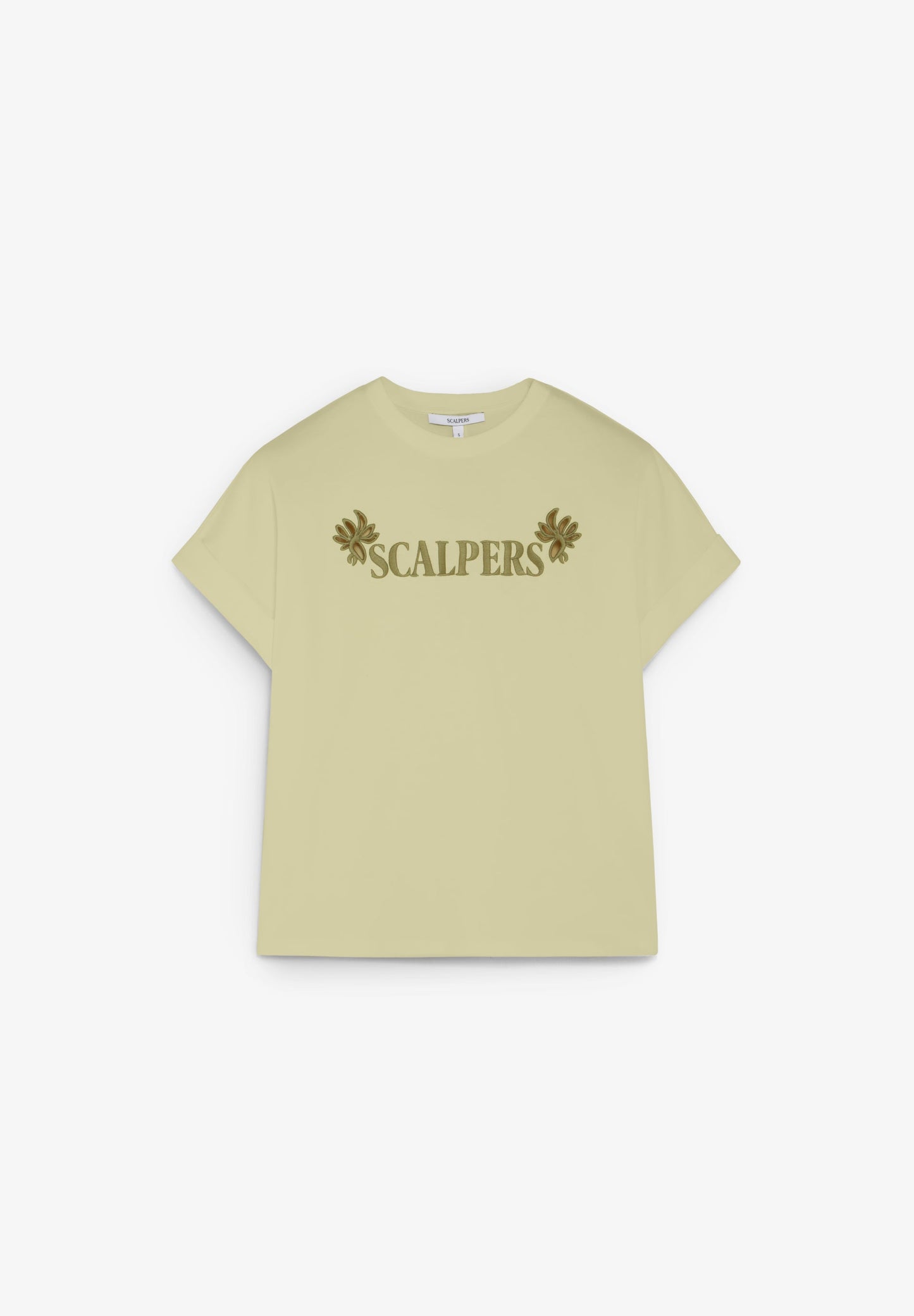 T-SHIRT BORDADA EM CONTRASTE