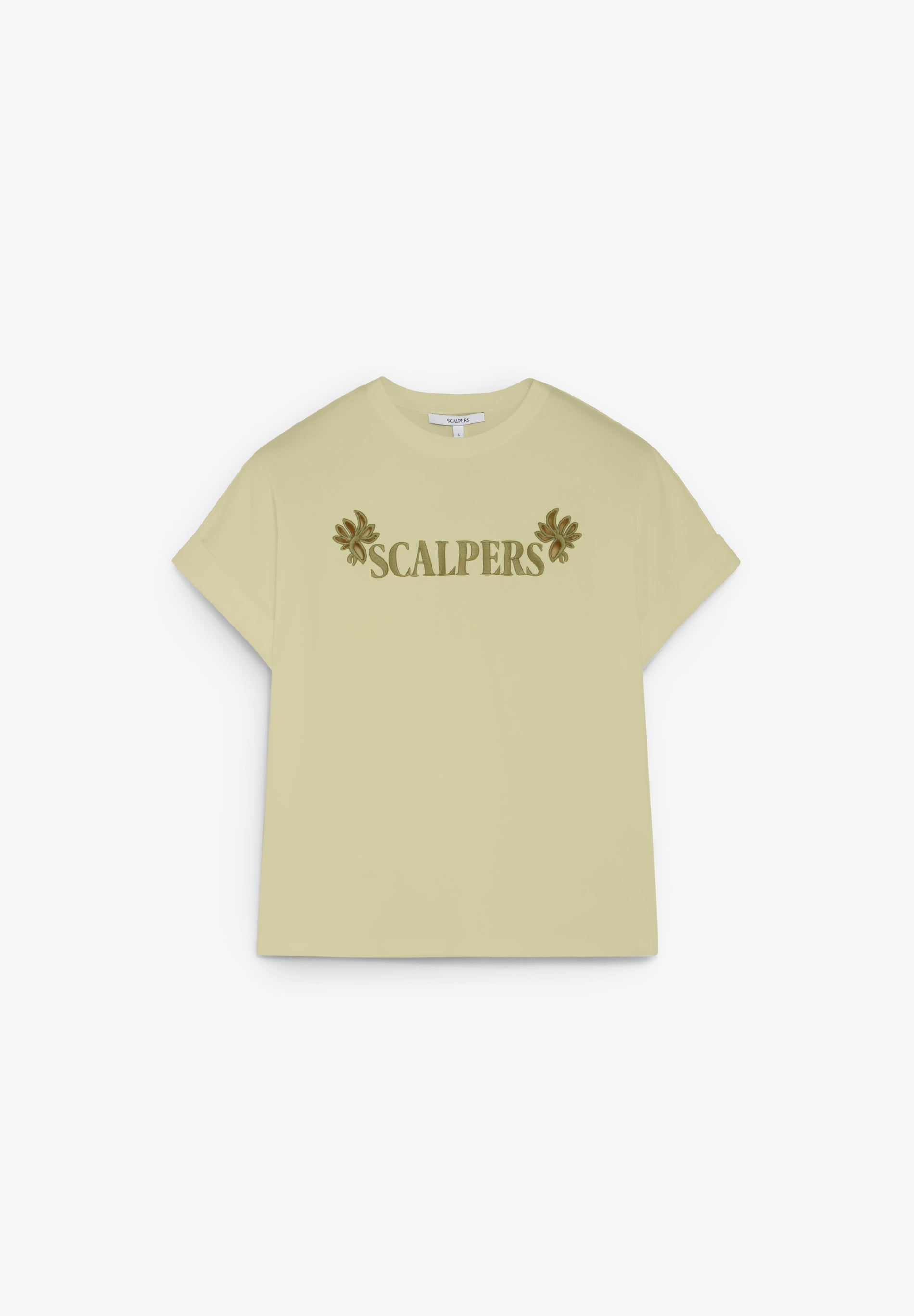 T-SHIRT BORDADA EM CONTRASTE