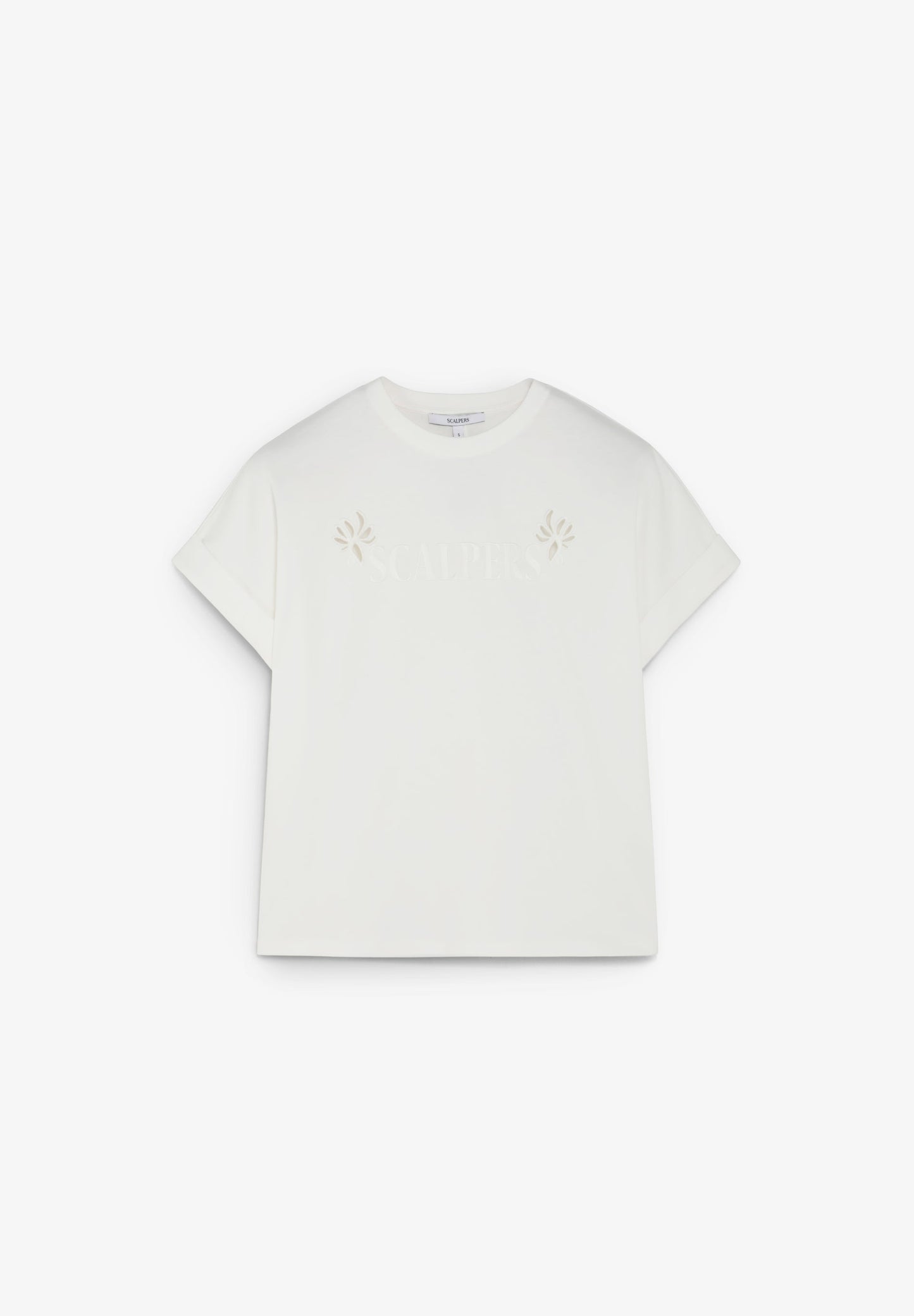T-SHIRT BORDADA EM CONTRASTE