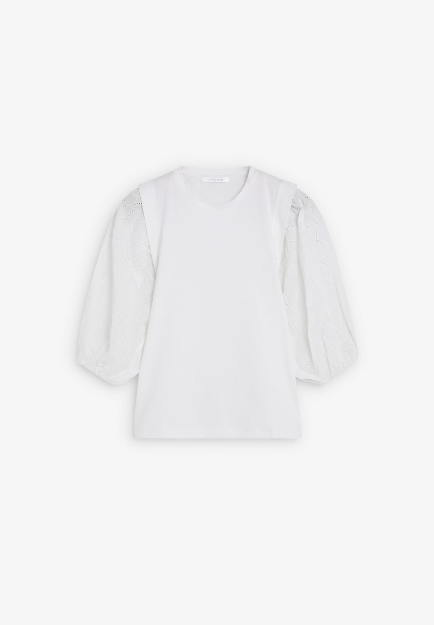 T-SHIRT COM MANGA PERFURADA