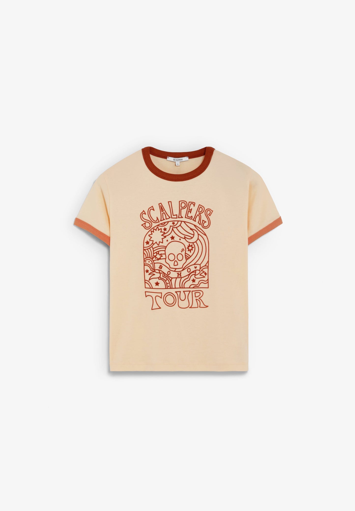 T-SHIRT COM GOLA EM CONTRASTE