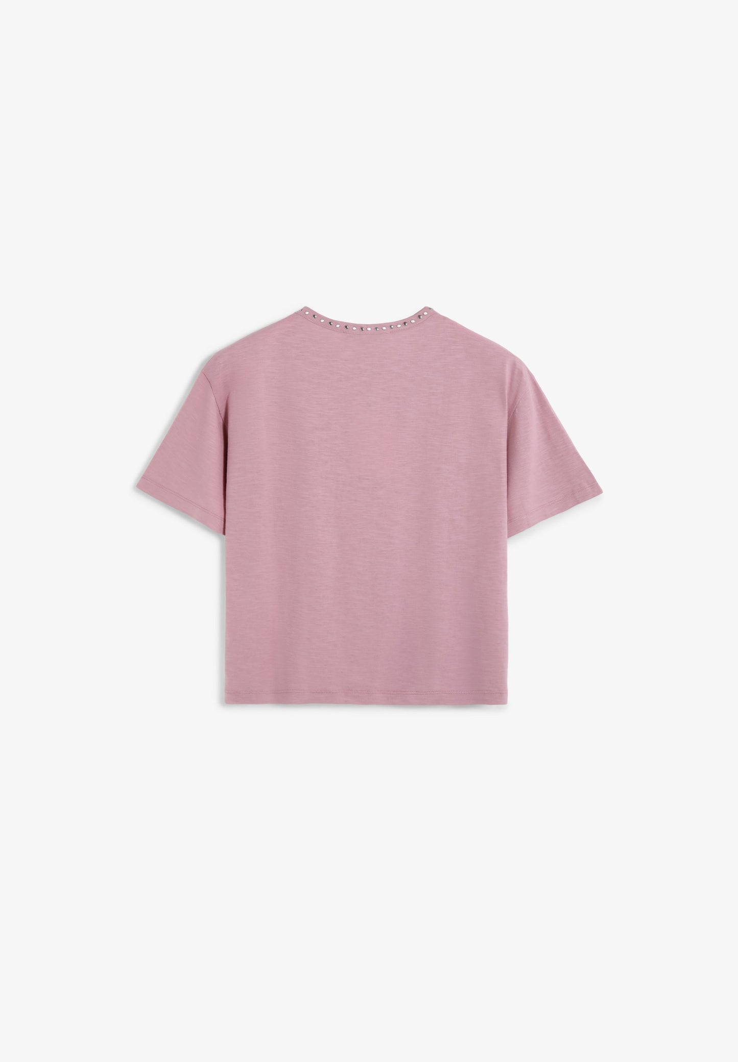 T-SHIRT COM TACHAS NO BOLSO