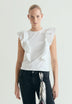 T-SHIRT ALGODÃO COM FOLHOS