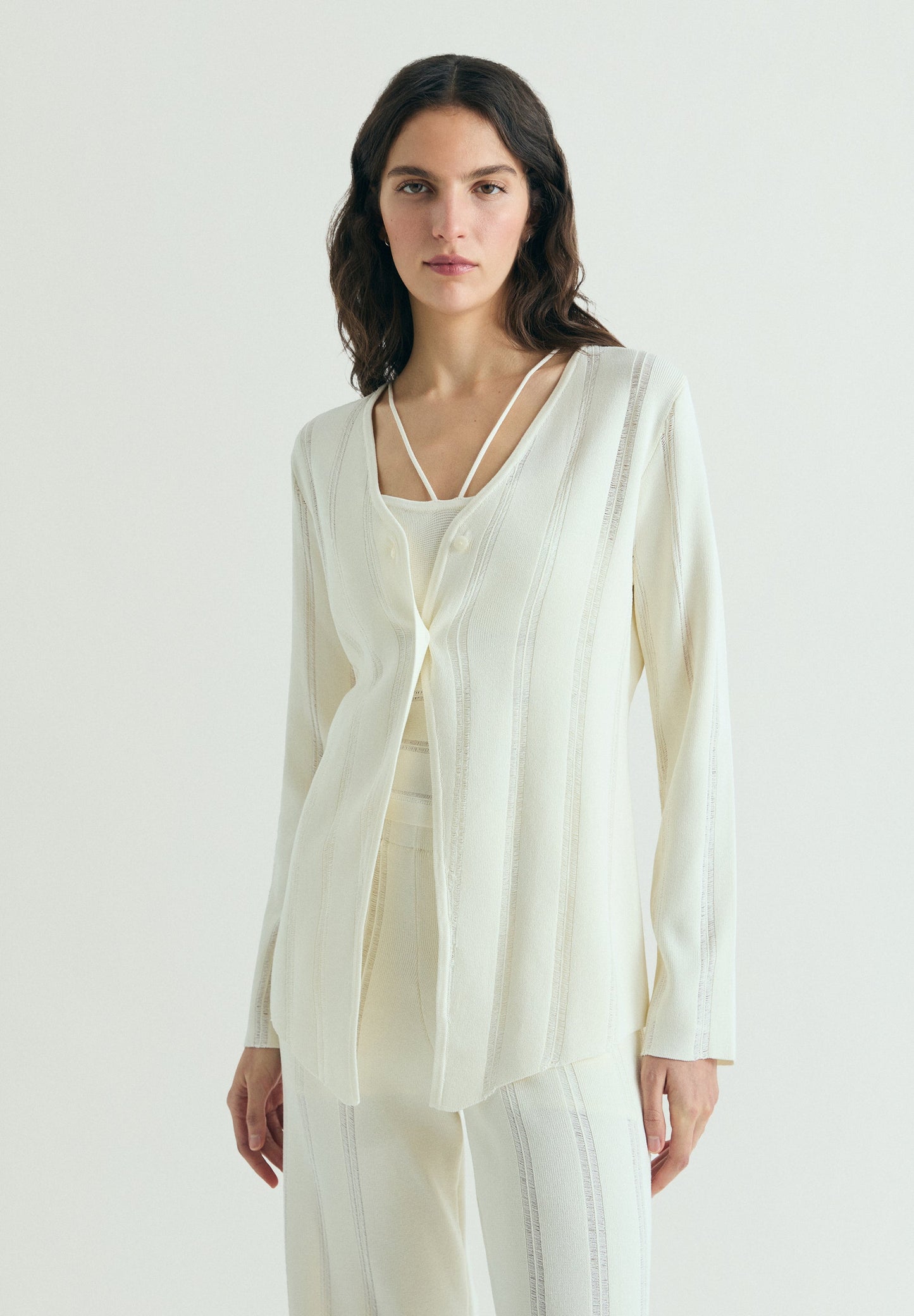CARDIGAN DE MALHA CANELADA