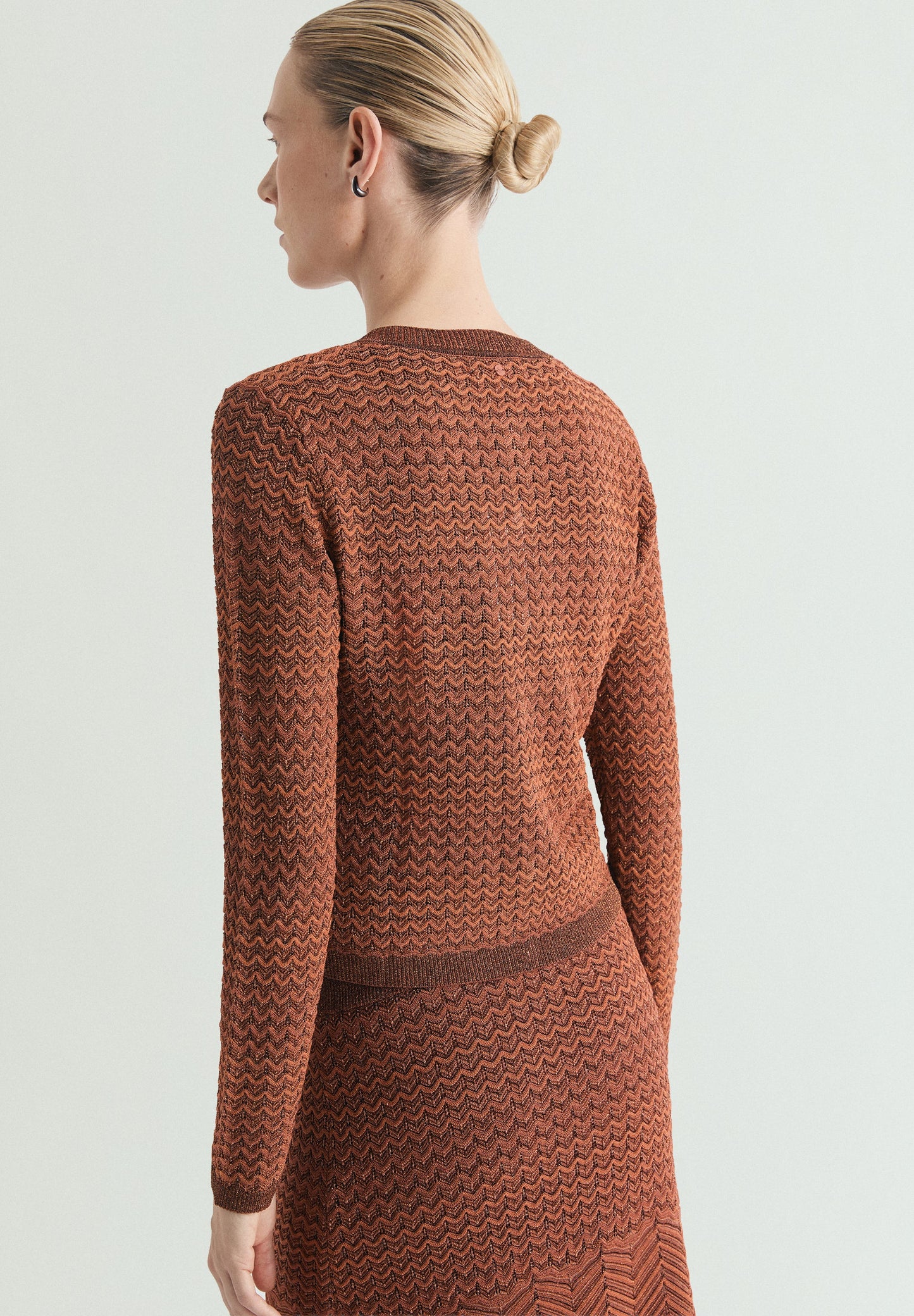 CARDIGAN DE MALHA METALIZADA