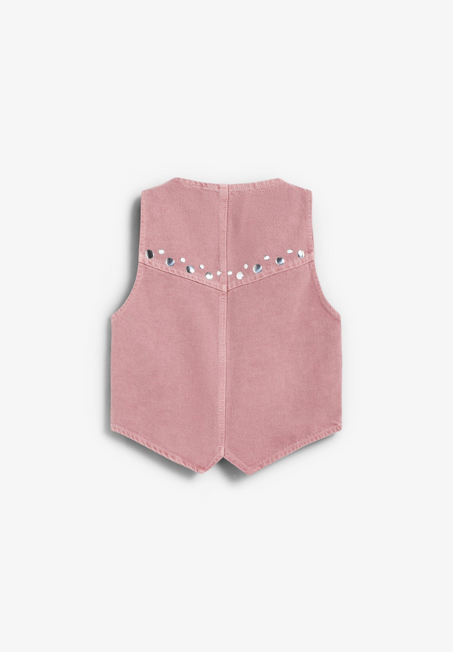 COLETE DENIM COM TACHAS