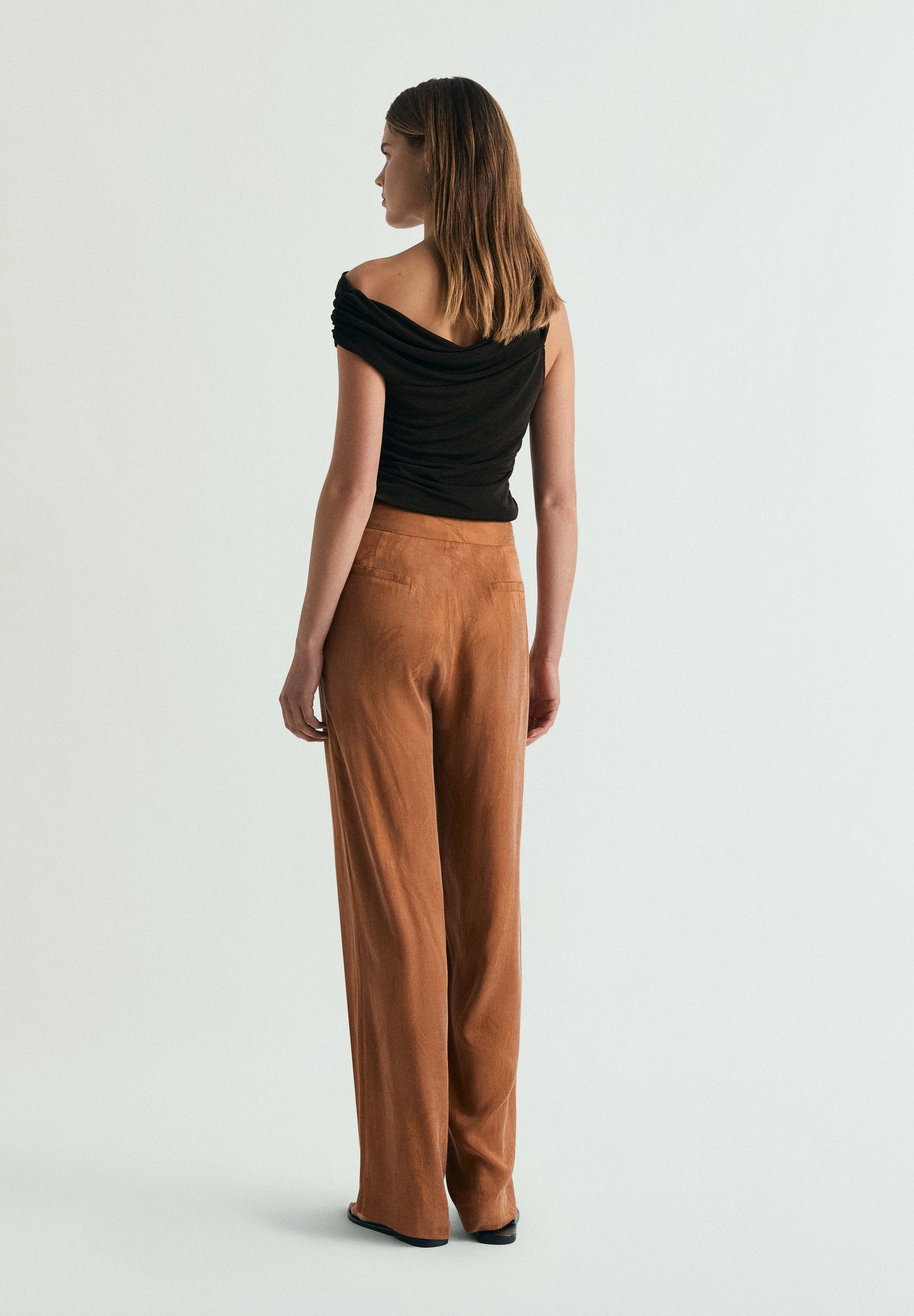 CALÇAS WIDE LEG JACQUARD
