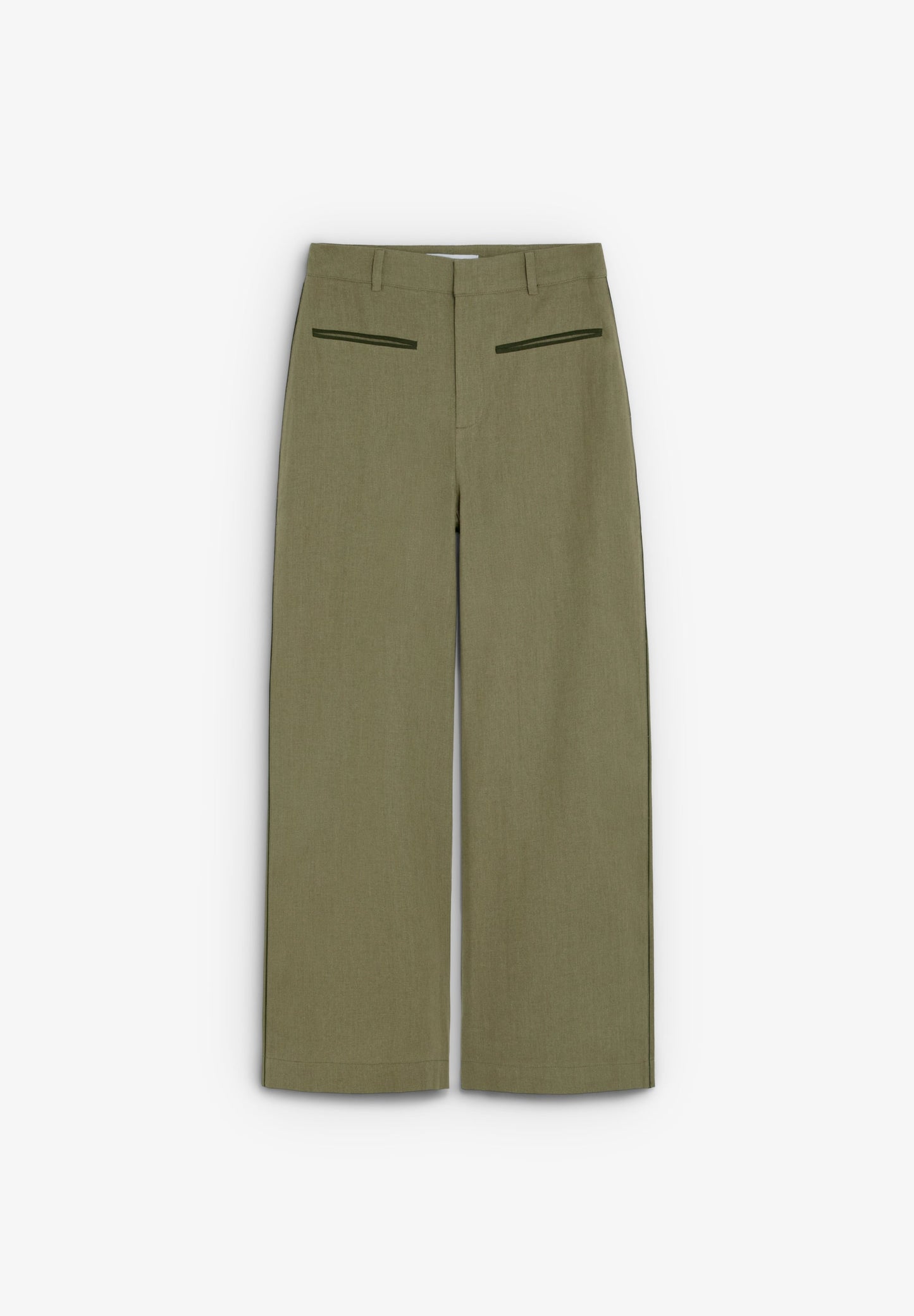 CALÇAS COM BOLSOS EM CONTRASTE