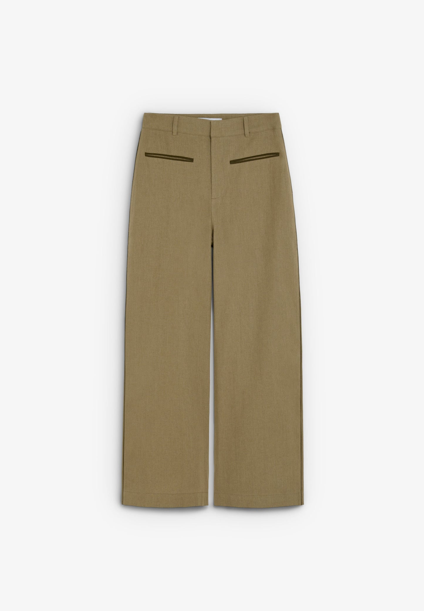 CALÇAS COM BOLSOS EM CONTRASTE