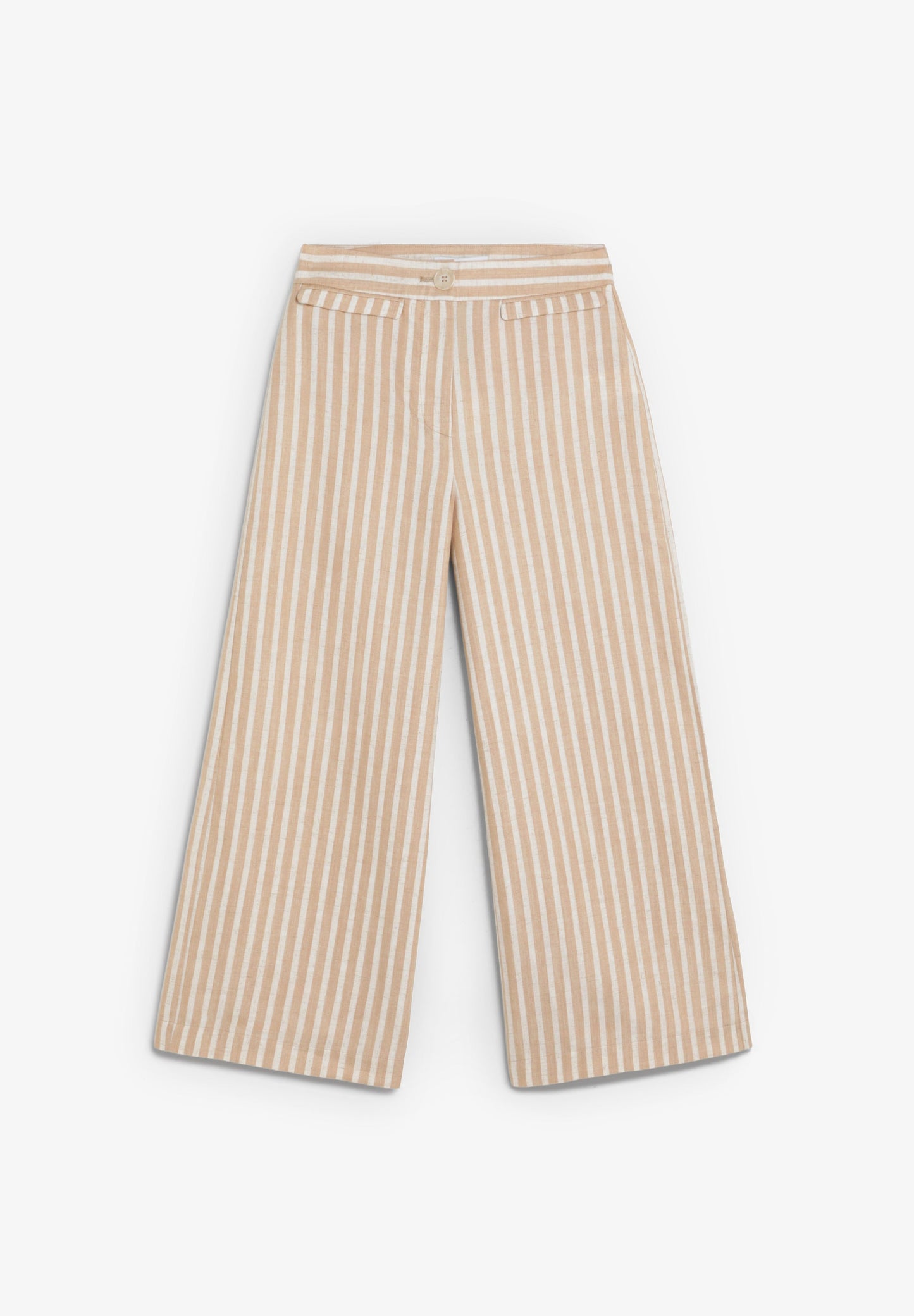 CALÇAS ÀS RISCAS DE LINHO