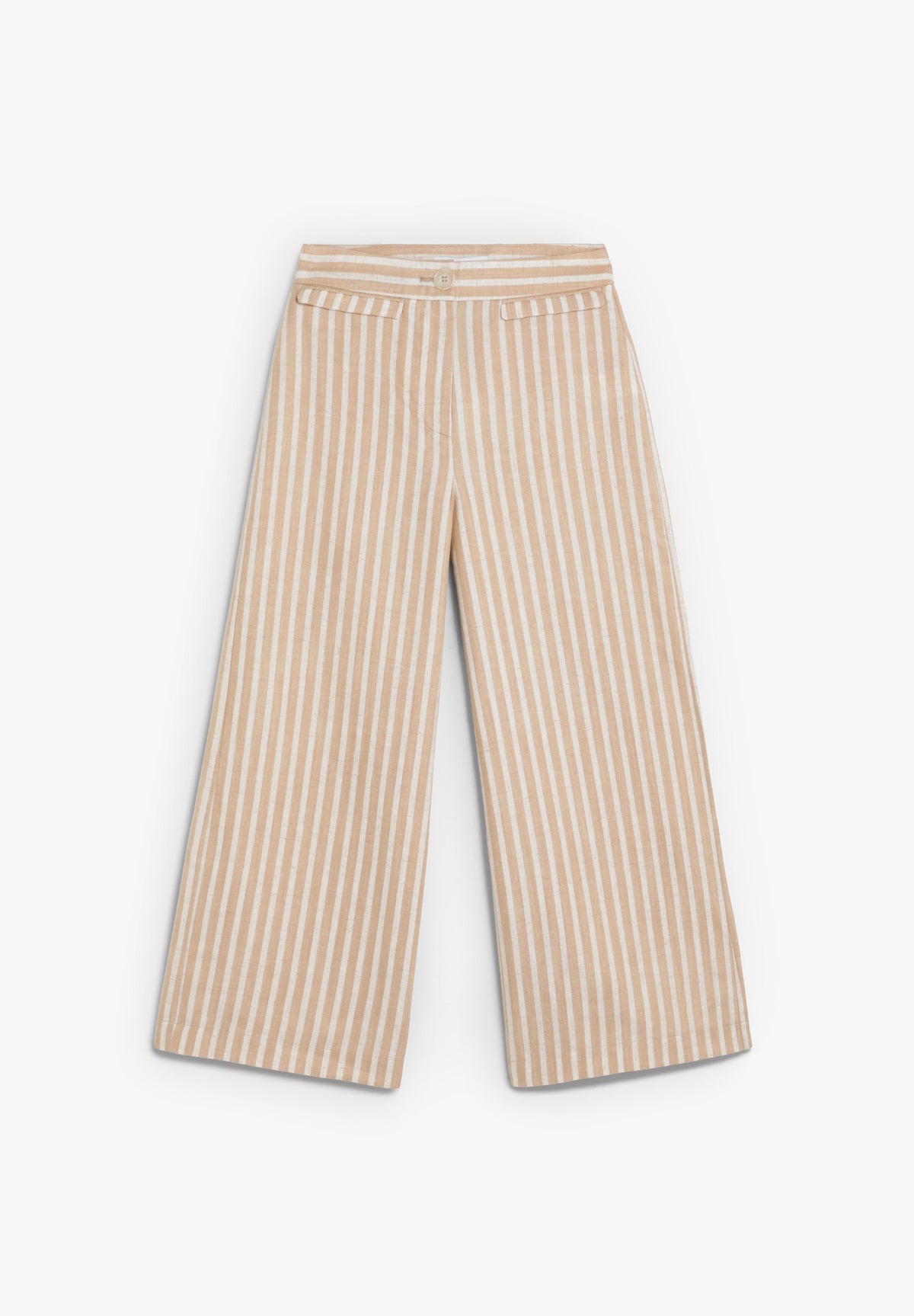 CALÇAS ÀS RISCAS DE LINHO
