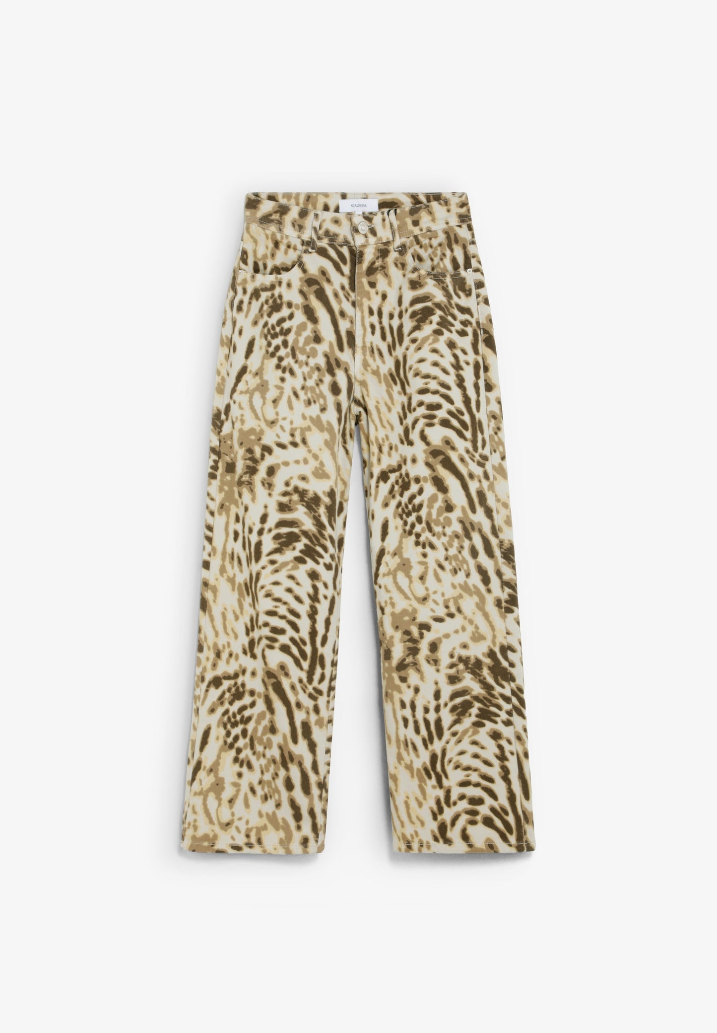 CALÇAS DENIM COM ESTAMPADO ANIMAL