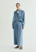 JEANS WIDE LEG COM EFEITO DESBOTADO