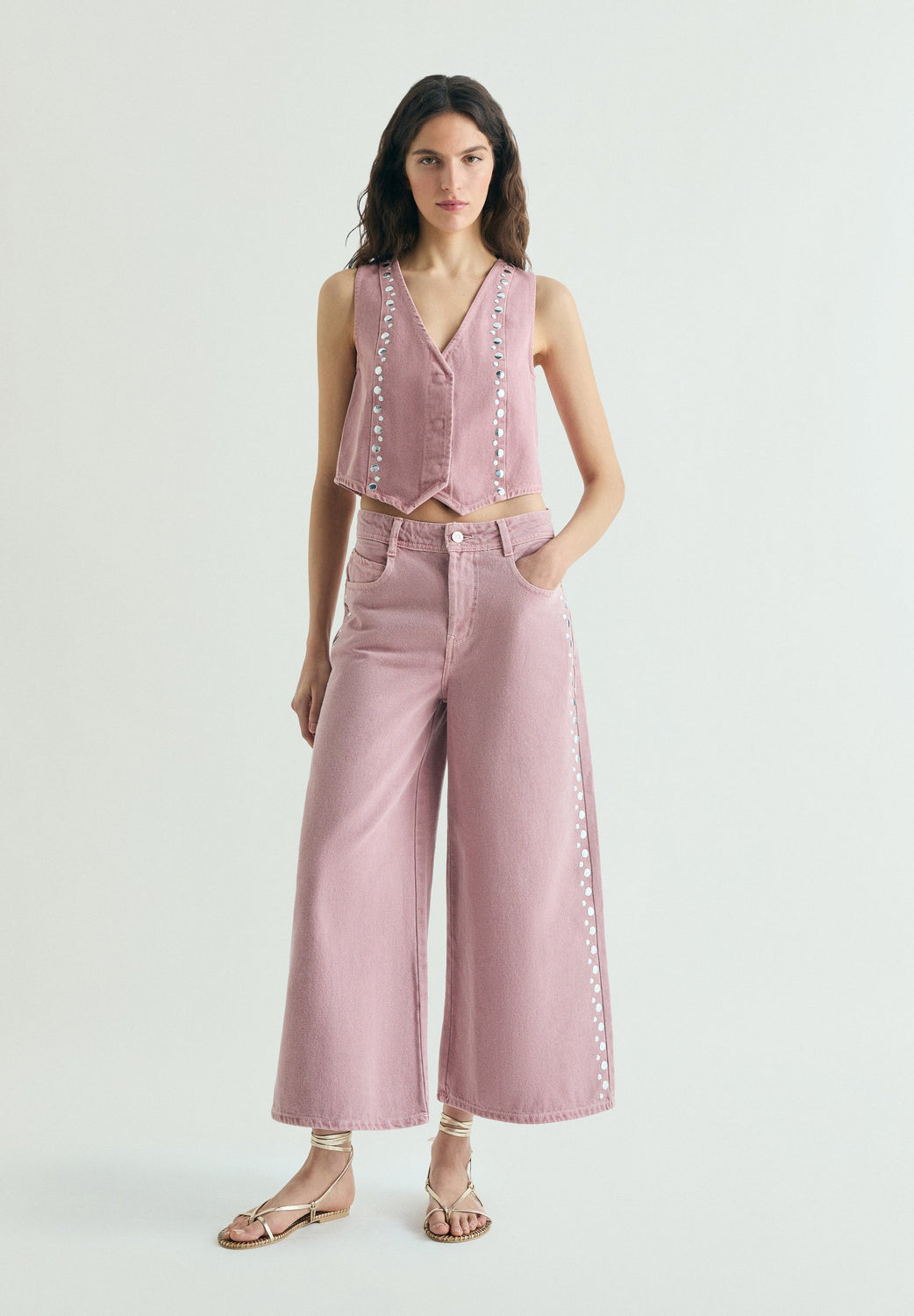 JEANS CULOTTE STUDS - Scalpers