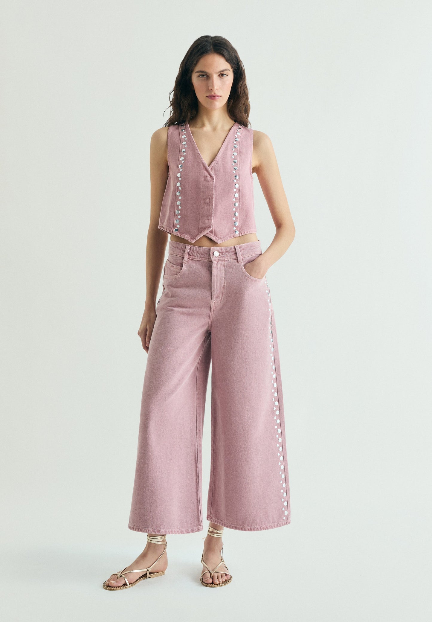 JEANS CULOTTE STUDS - Scalpers