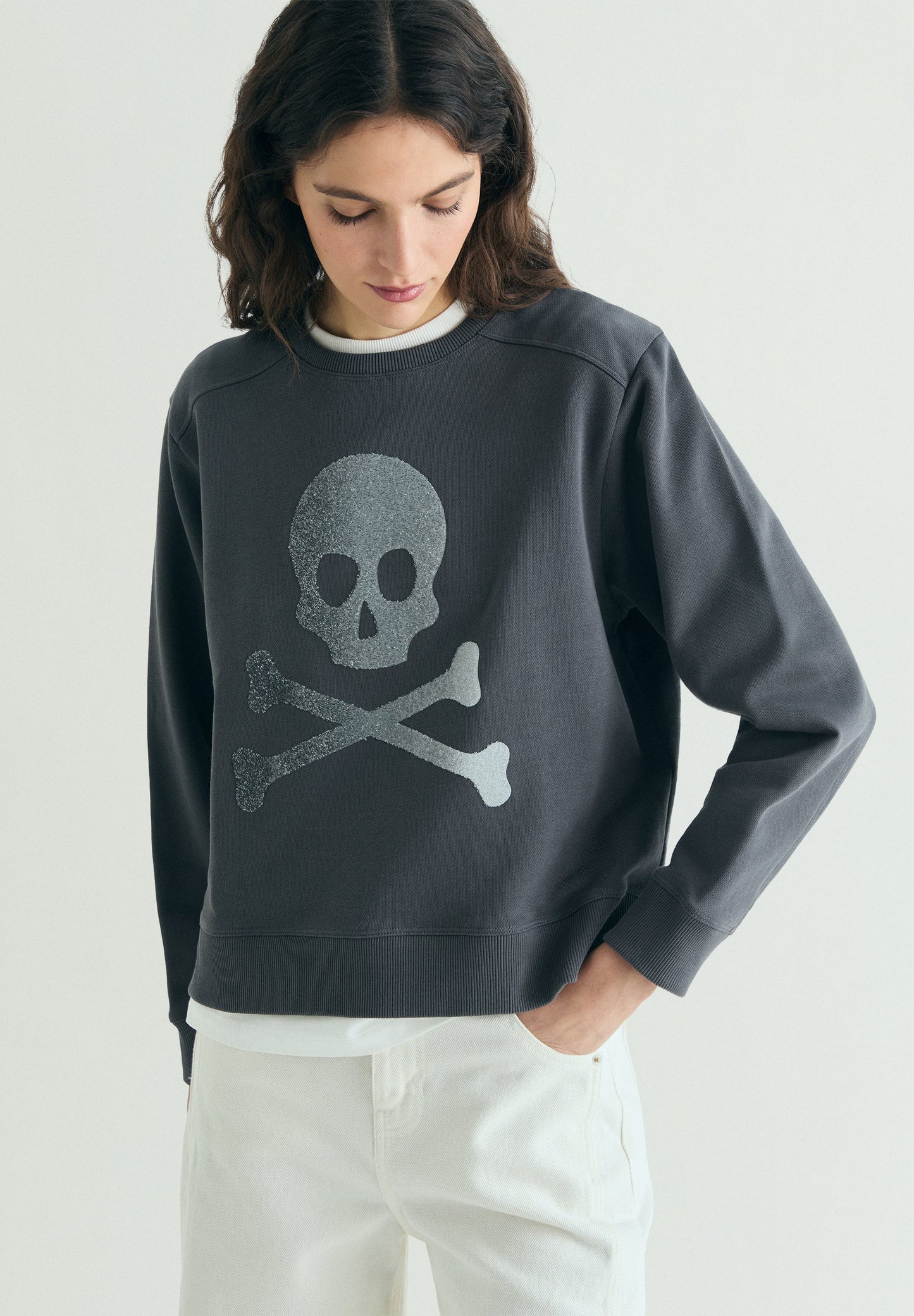 SWEATSHIRT SKULL GLITTER