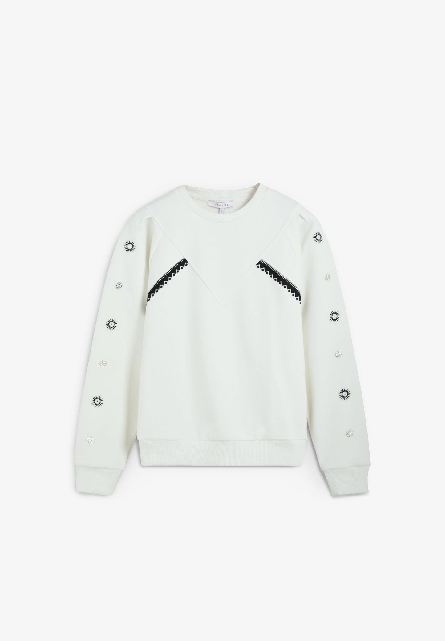 SWEATSHIRT BORDADA COM APLIQUES
