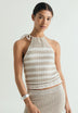 TOP HALTER EM CROCHET