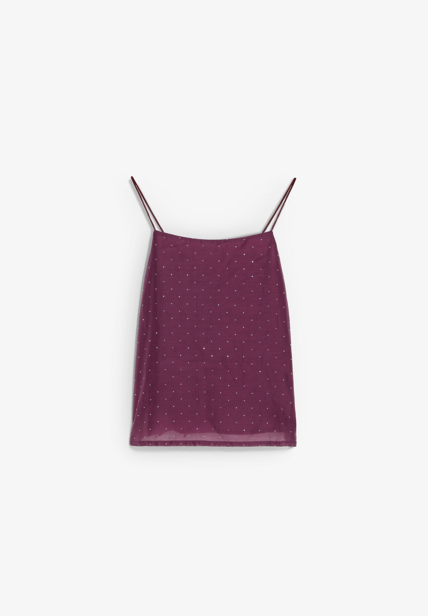 TOP ACETINADO COM STRASS